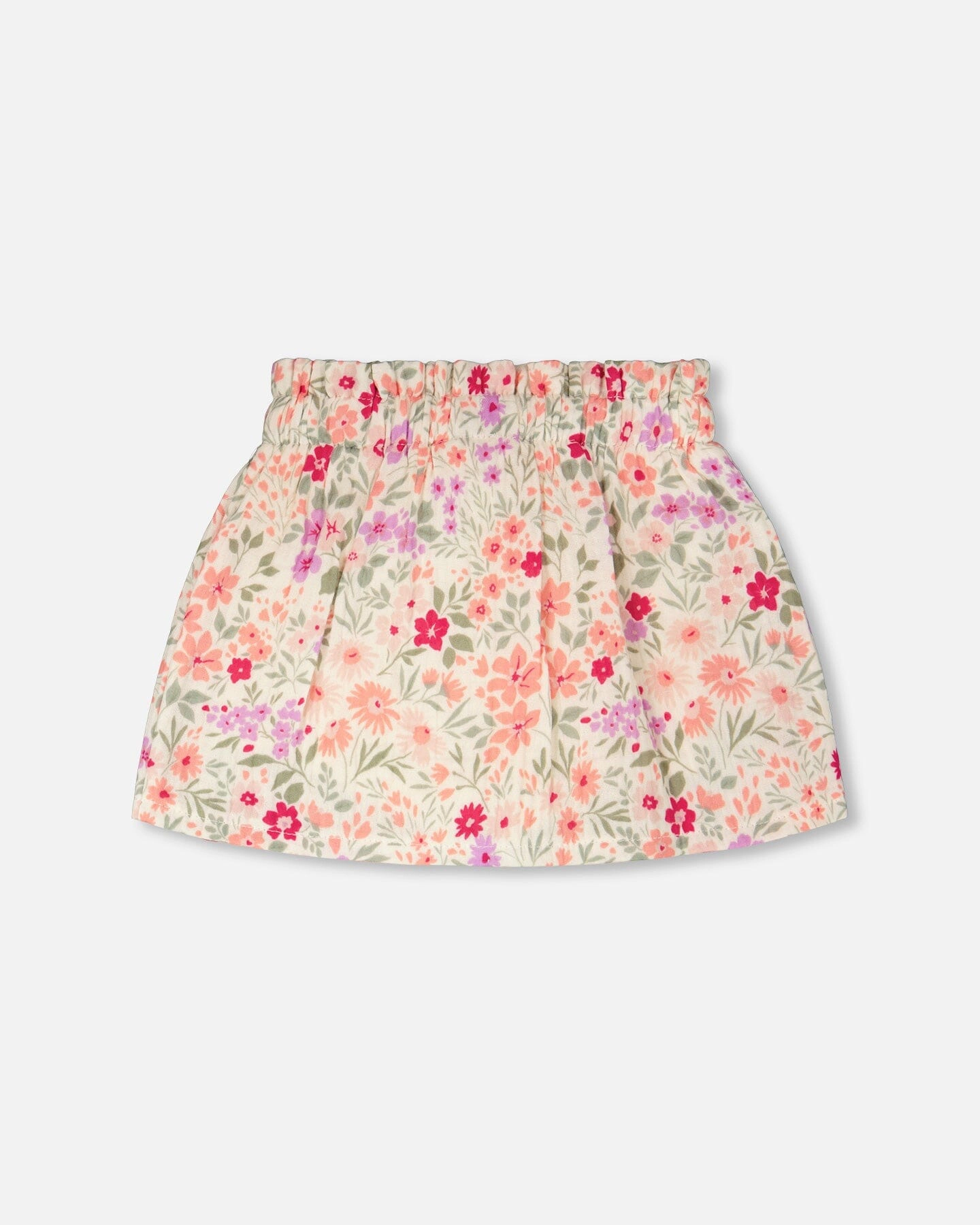 Deux par Girls Muslin Skort Printed Flowers