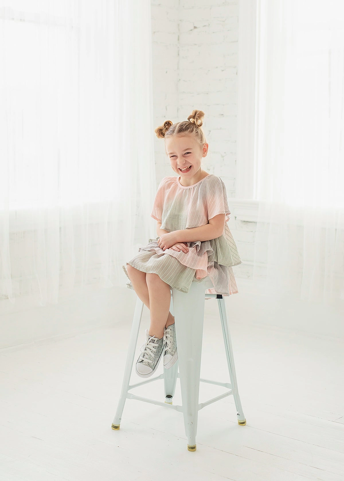 Blush Belle Cap Sleeve Tiered Ruffle Dress with Shimmer Overlay