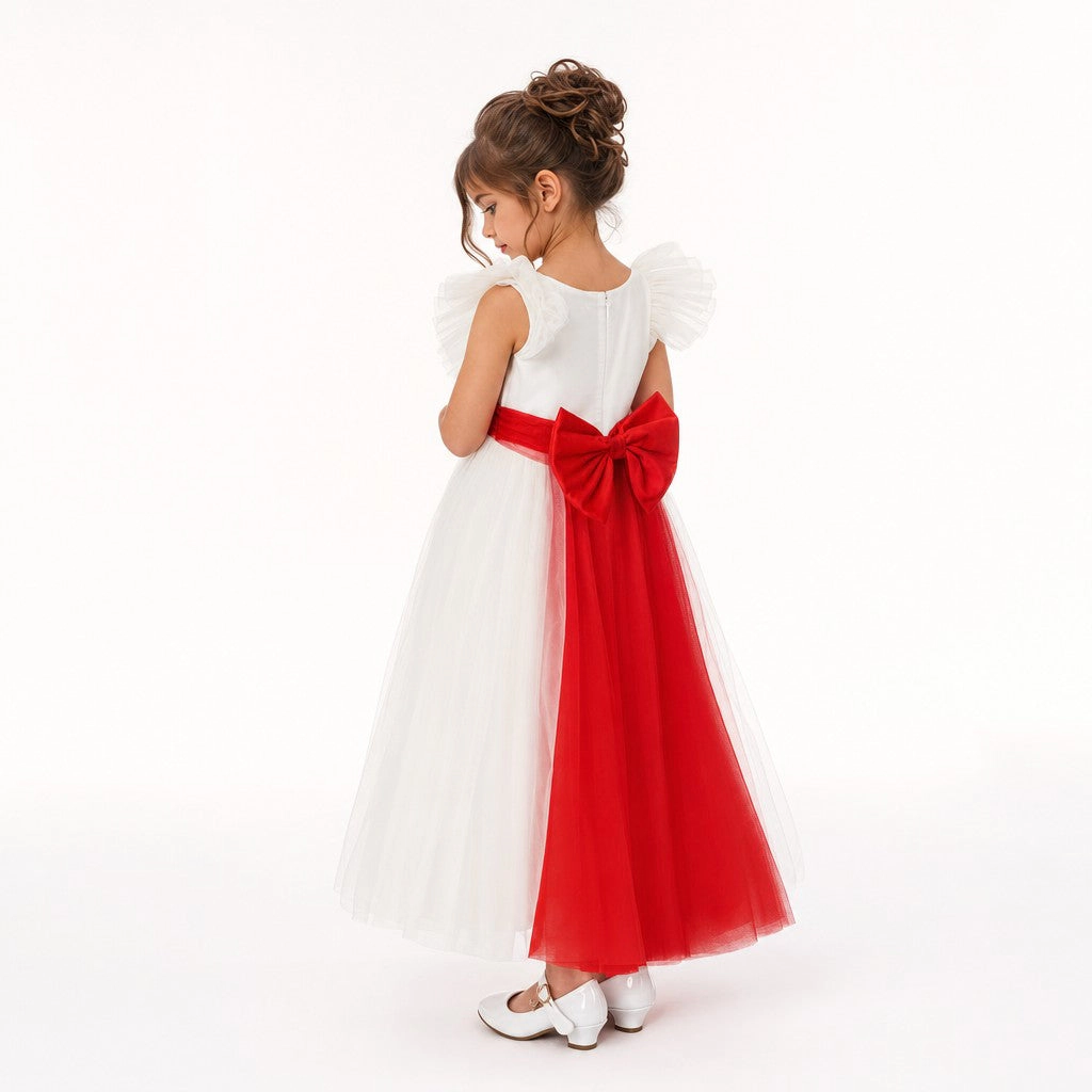 Faeella Girls Enchanted Snow Princess Gown