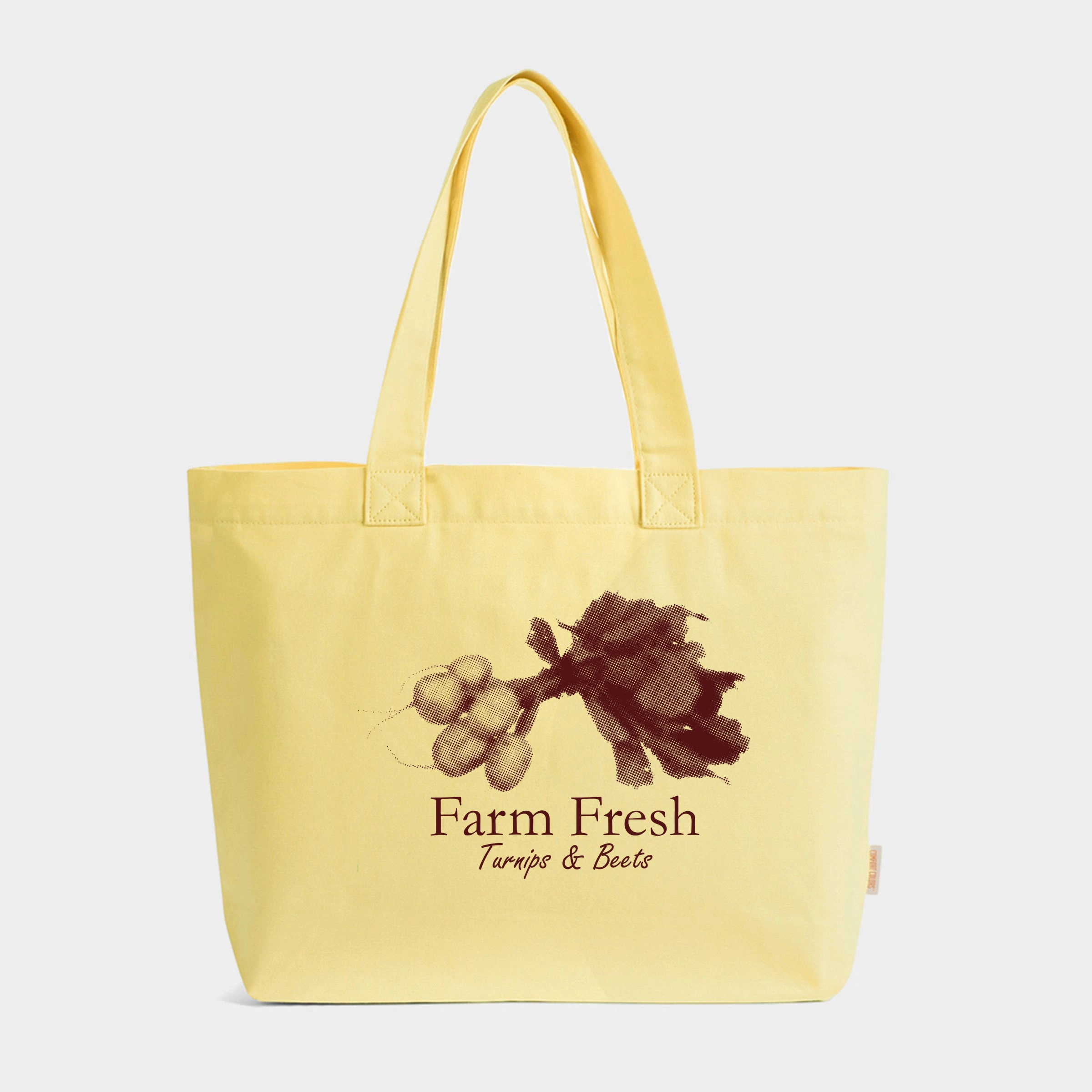 Simply Sage Market - Zippered Canvas Tote Farm Fresh Turnips and Beets