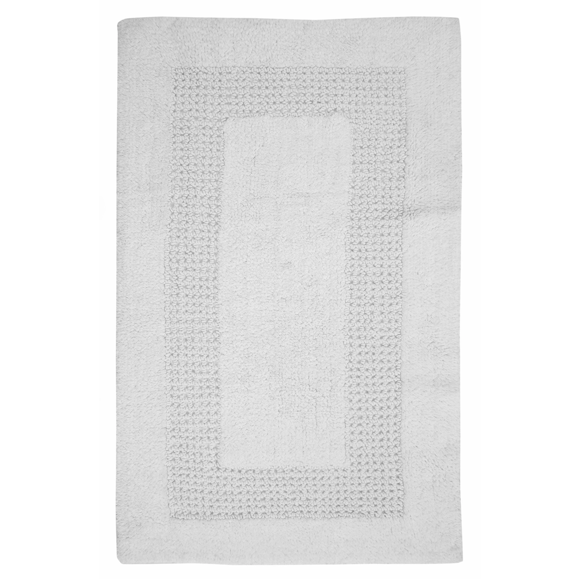 Perthshire Platinum Collection Beautiful Cotton Bath Rug Features Classic Racetrack Design Rug 17" X 24" Ivory