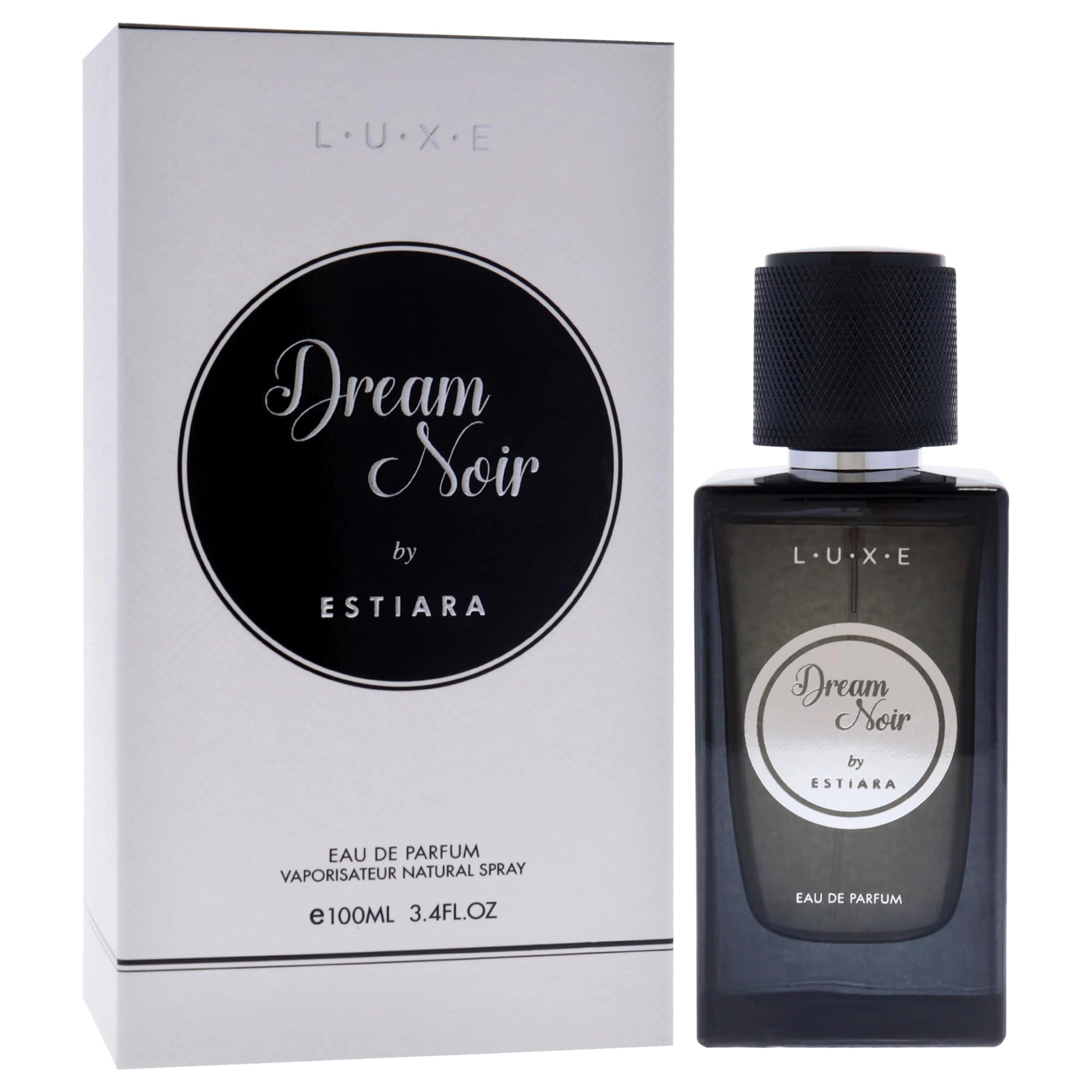 Estiara Luxe Dream Noir Eau de Parfum, Unisex Oriental Floral Spicy 3.4 oz Spray