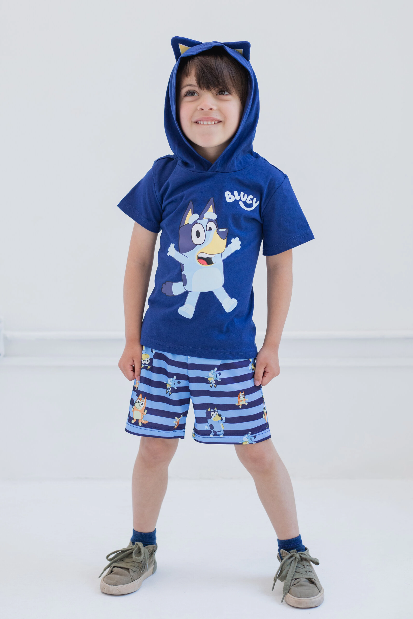 Bluey Cosplay Hooded Tee and Shorts Set