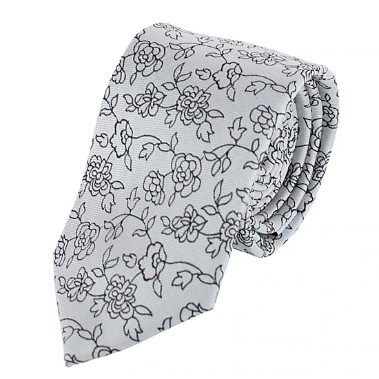 Ascentix Floral Stencil Print Necktie