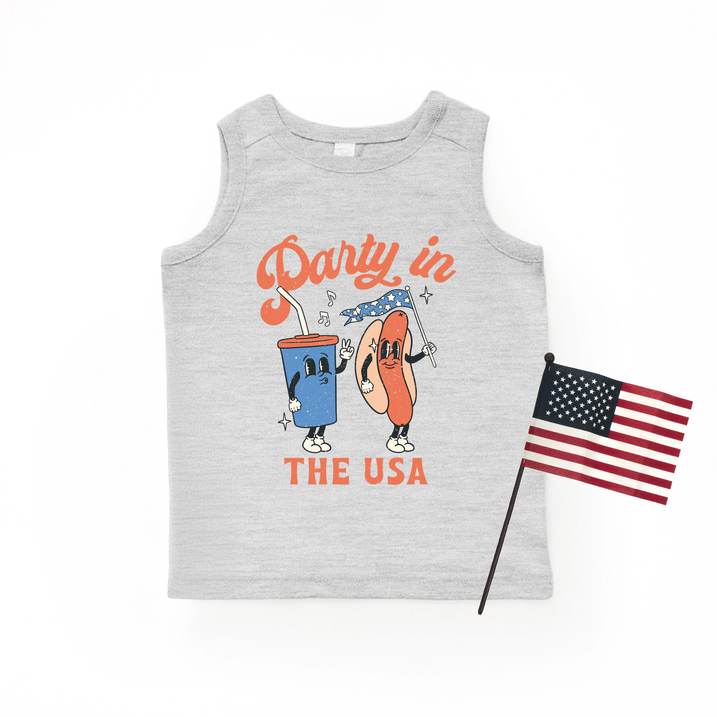 The Juniper Shop - Party USA Hot Dog Youth Tank Top