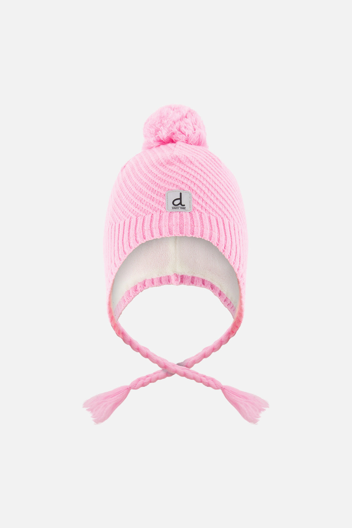 Deux par Deux Girls Winter Peruvian Knit Hat with Pompom