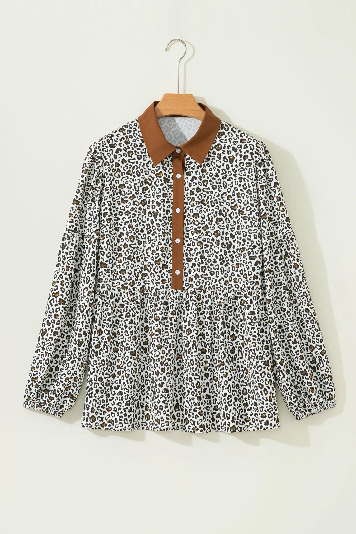 Threaded Pear Women's Elsa Puff Sleeve Print PLUS Blouse