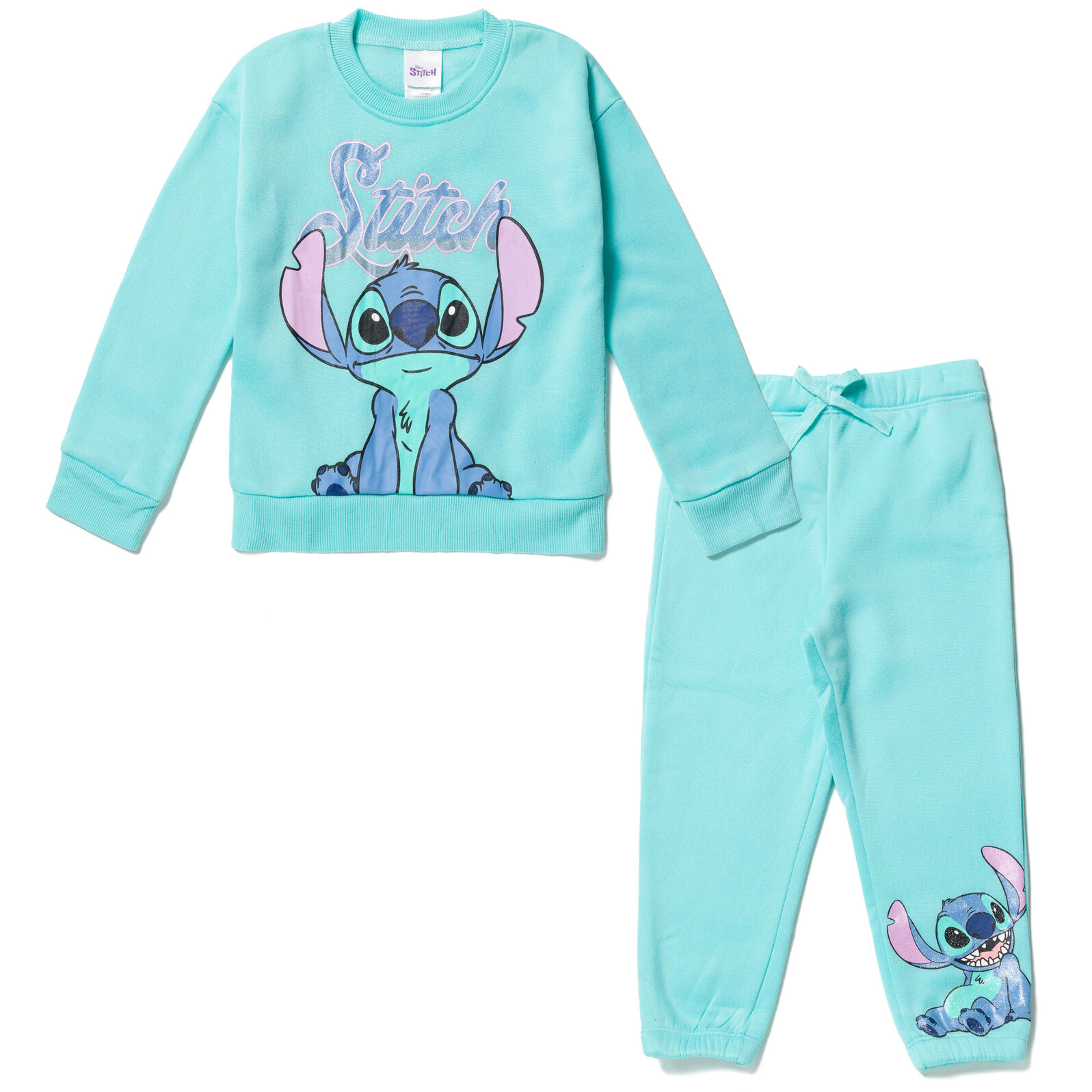 Disney Lilo & Stitch Girls' Fleece 2-Piece Sweatshirt and Joggers Set