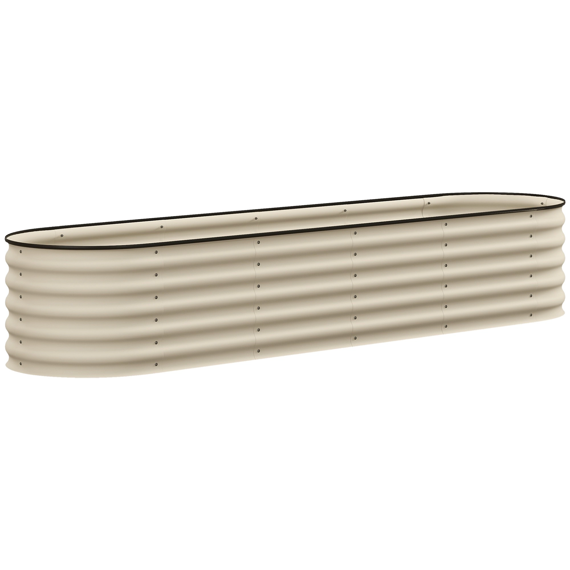HONGGE Galvanized Raised Garden Bed Kit, Metal Planter Box with Safety Edging