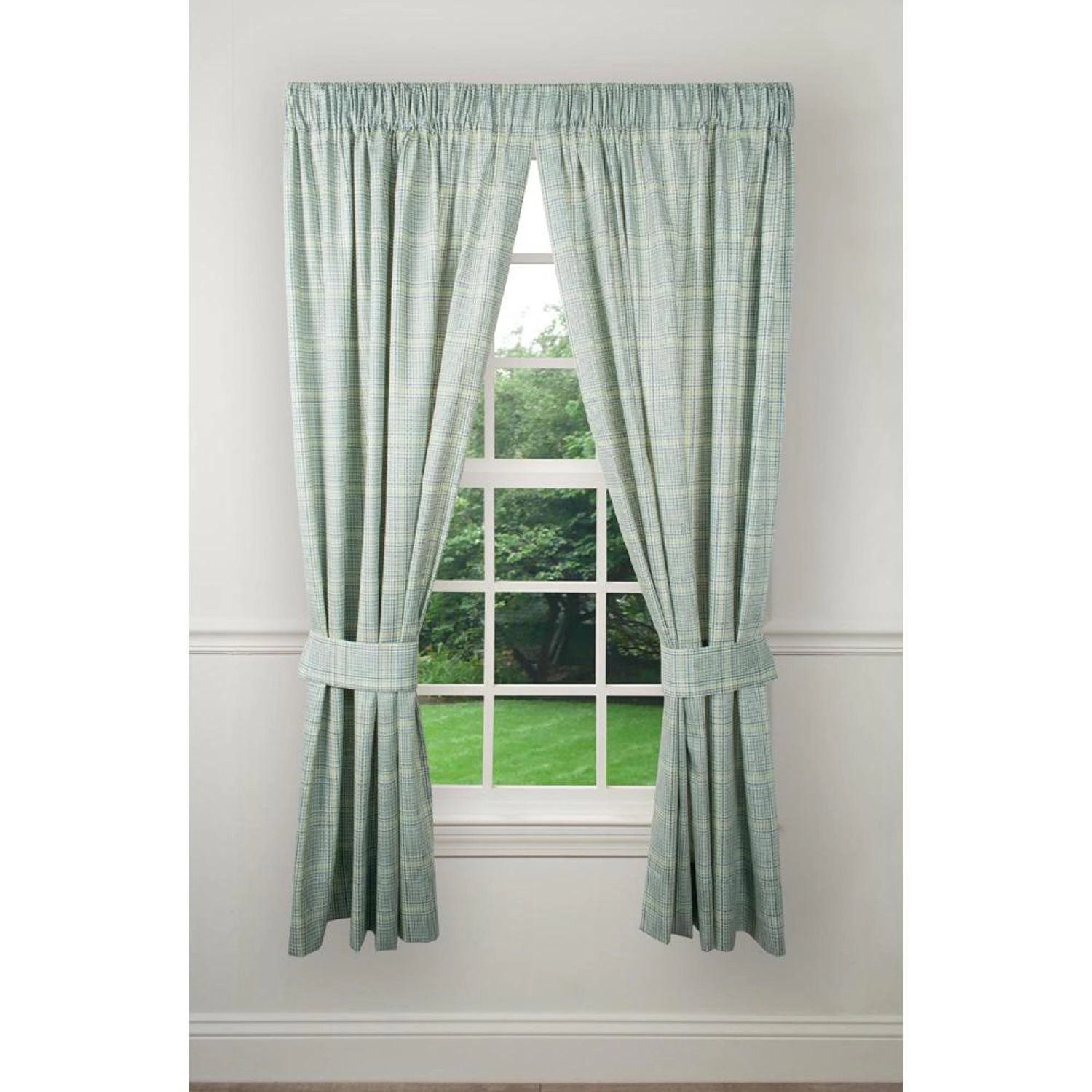 Ellis Curtain Harrington 2-Panels Cool Adjustable Window Tailored Panel Pair With Ties