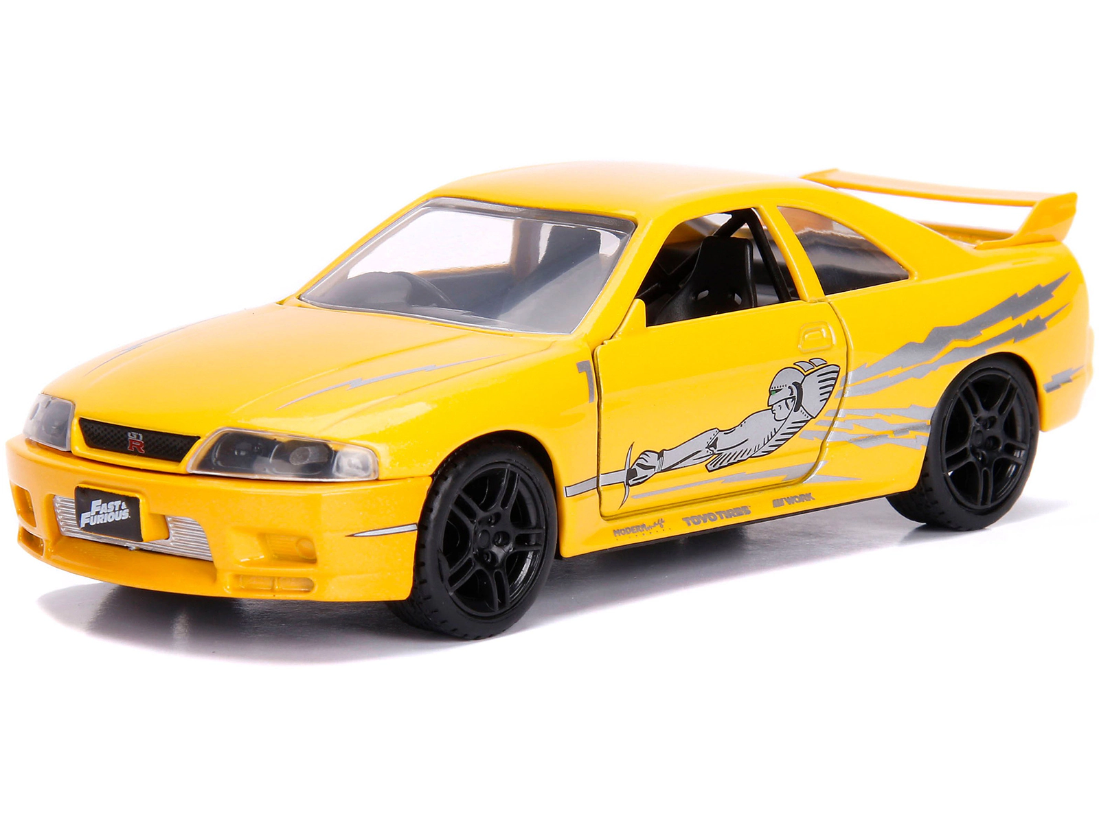 Jada Leon's Nissan Skyline GT-R (BCNR33) Yellow Metallic with Graphics "Fast & Furious" Series 1/32 Diecast