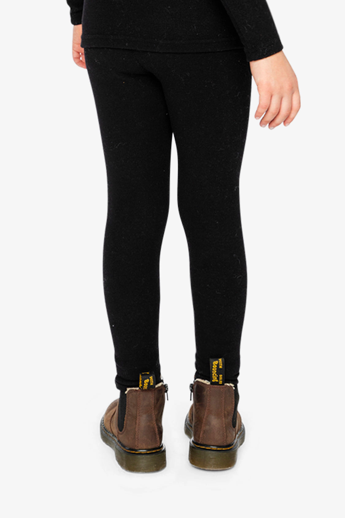 Deux par Girls Vertical Rib Elastic Waist Leggings