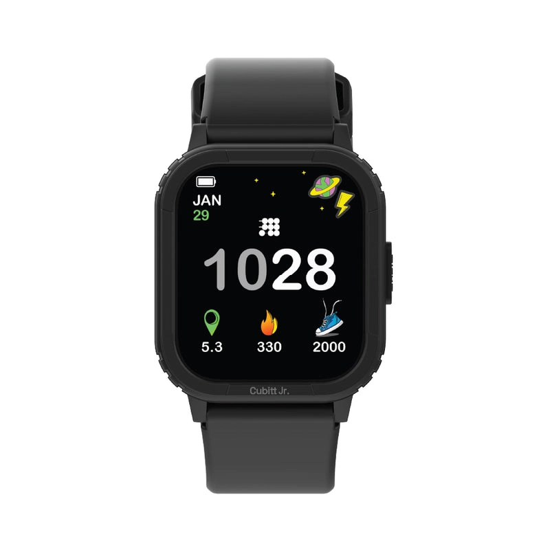 Cubitt Jr Kids Smartwatch Fitness Tracker AMOLED Touchscreen Heart Rate Step Counter Sleep Monitor Games Waterproof