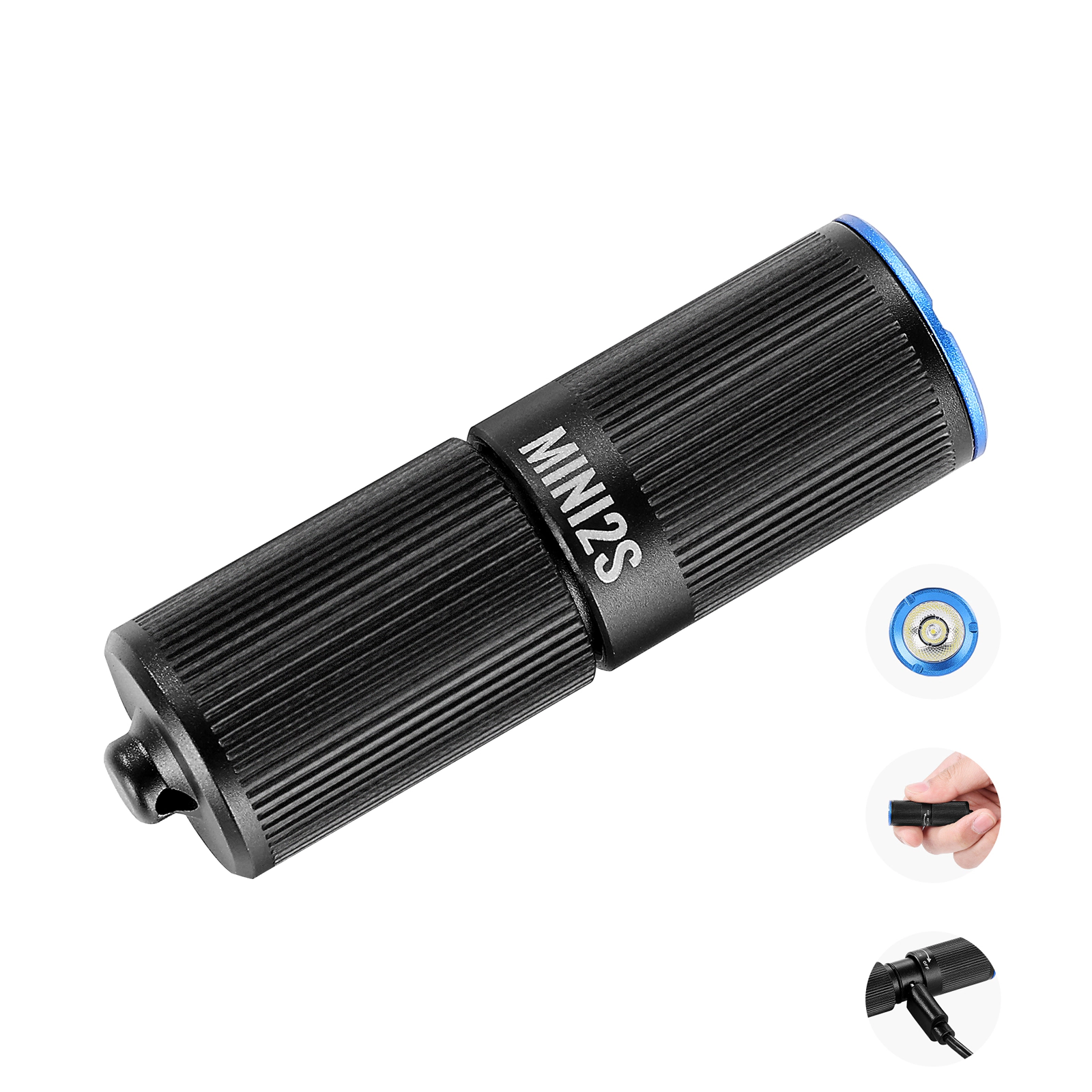 HONGGE Rechargeable Keychain Flashlight Mini LED with Lighting Modes Portable for Everyday Carry Camping Emergencies