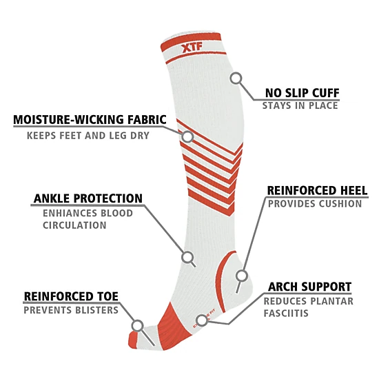 Extreme Fit Compression Socks Knee High - 6 Pair
