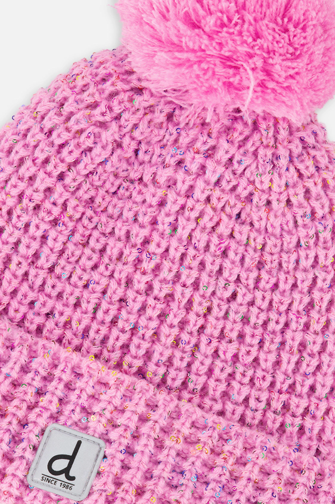 Deux par Girls Marled Winter Knit Hat with Pompom