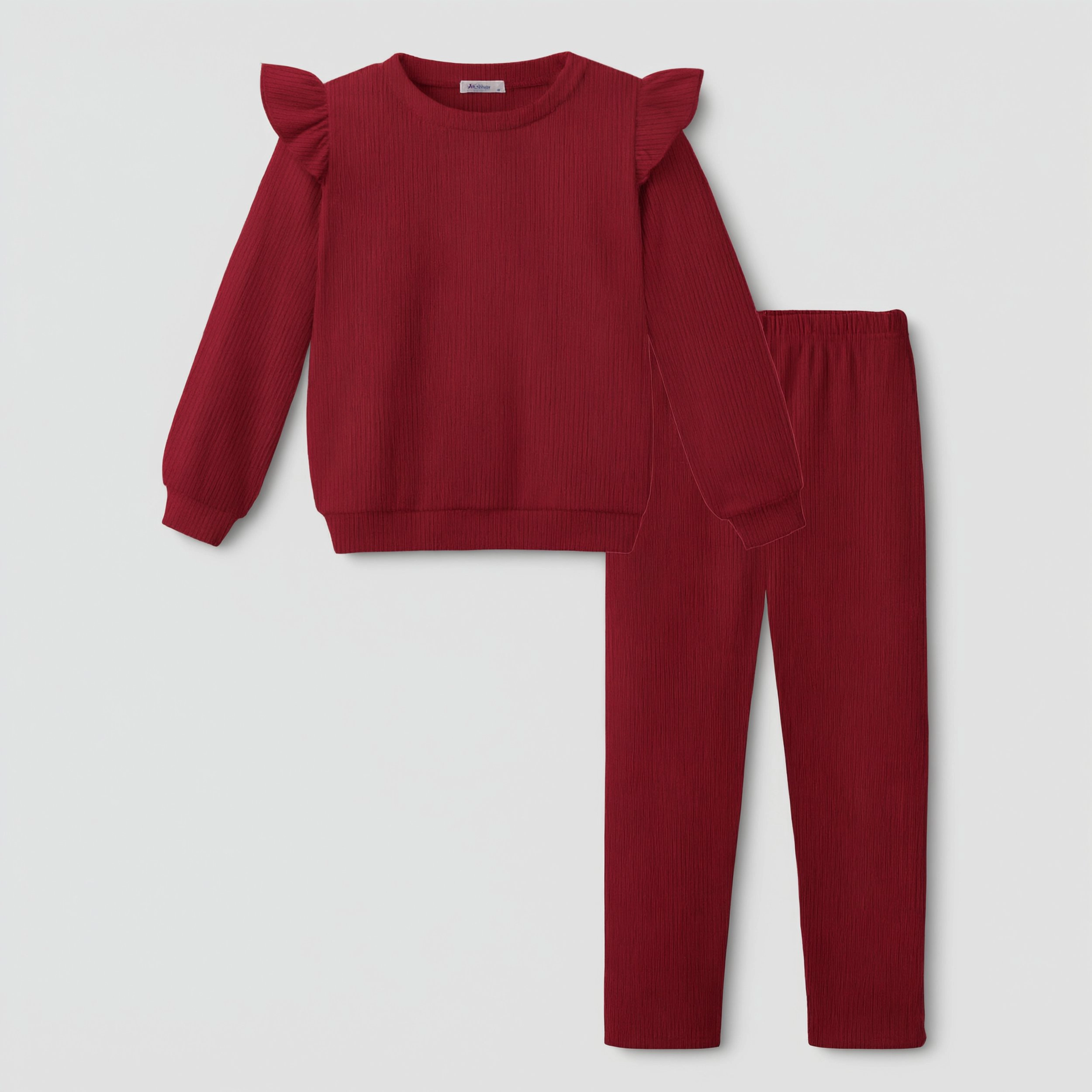 Arshiner Girls Piece Outfits Jogger Sweatsuits Roundneck Long Sleeve Ruffle Sweatshirts