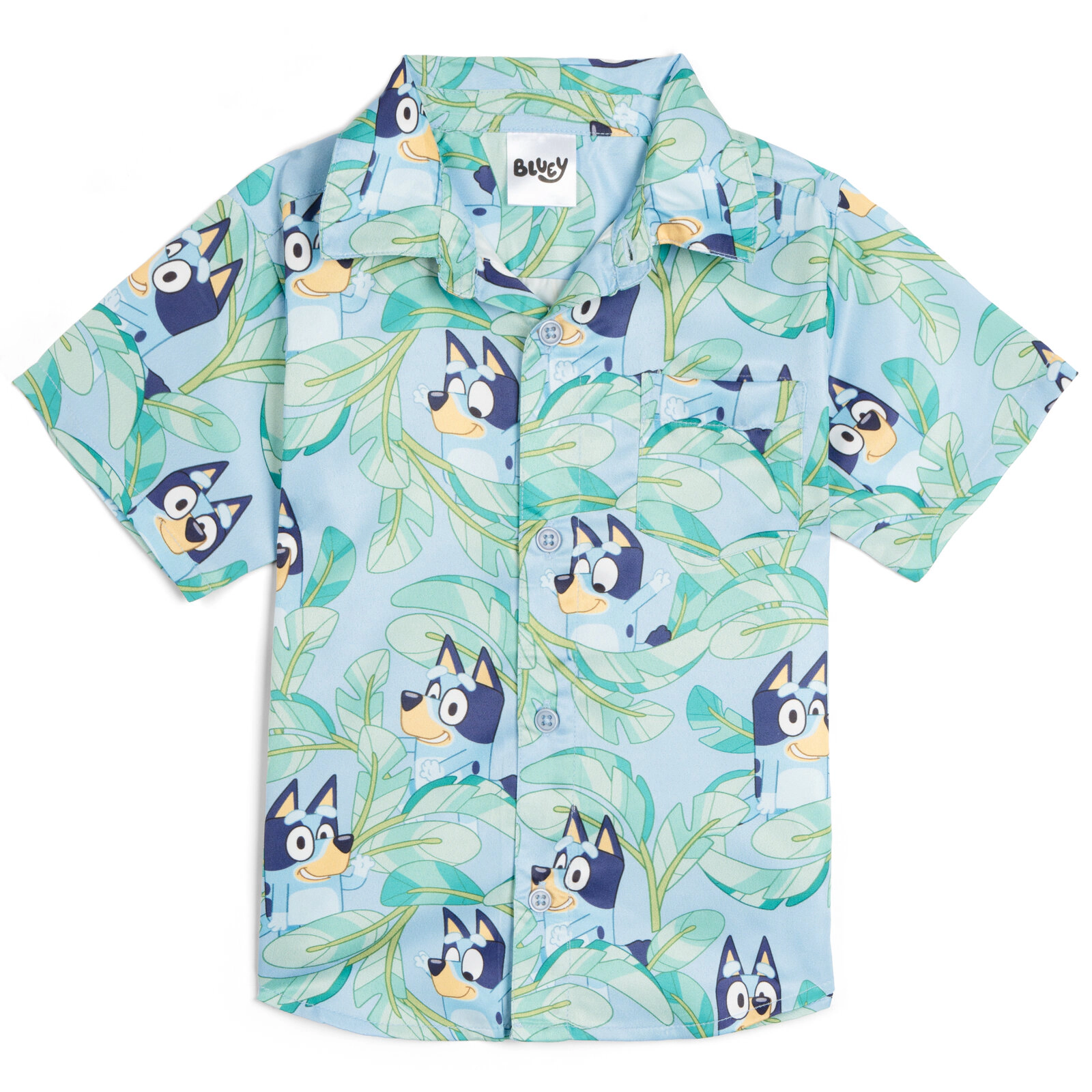 Bluey Boys' Short Sleeve Button-Down Shirt
