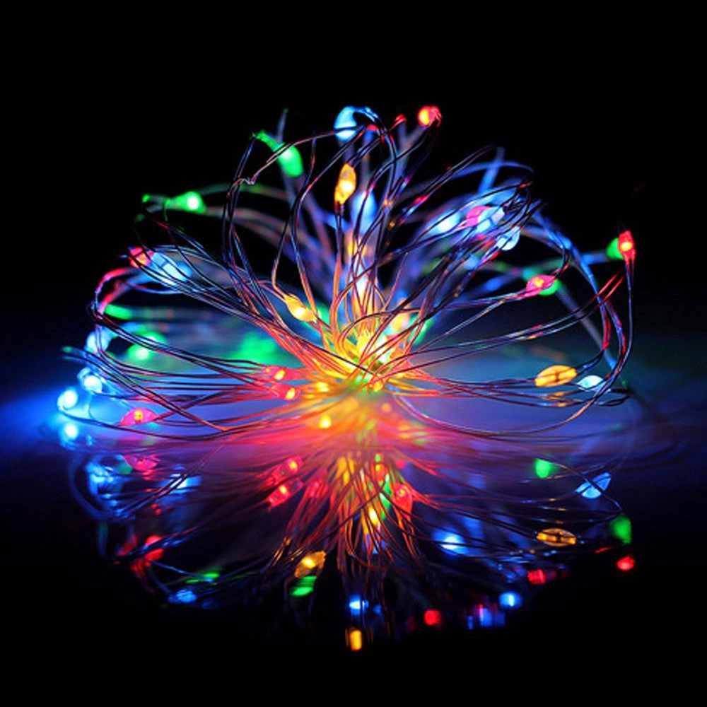 Perfect Holiday Decorative Lights, 10ft, 30L, Fairy String, Micro LED, Copper Wire, Multicolor, Battery Operated, Star