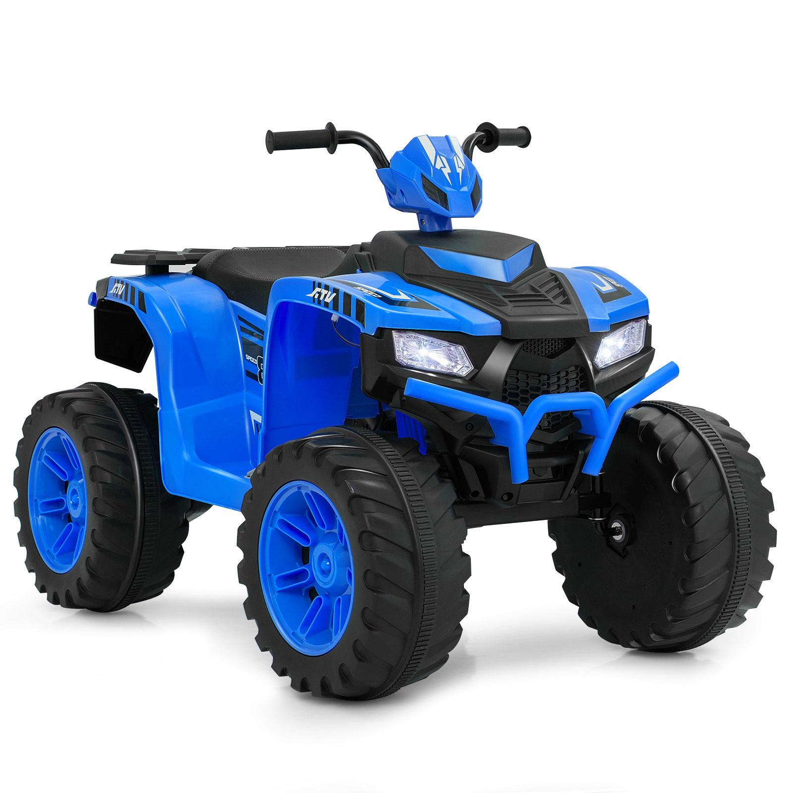 SUGIFT 24V 77-lb Capacity Kids Ride-On Electric ATV with 2-Speed Control LED Display and Treaded Tires