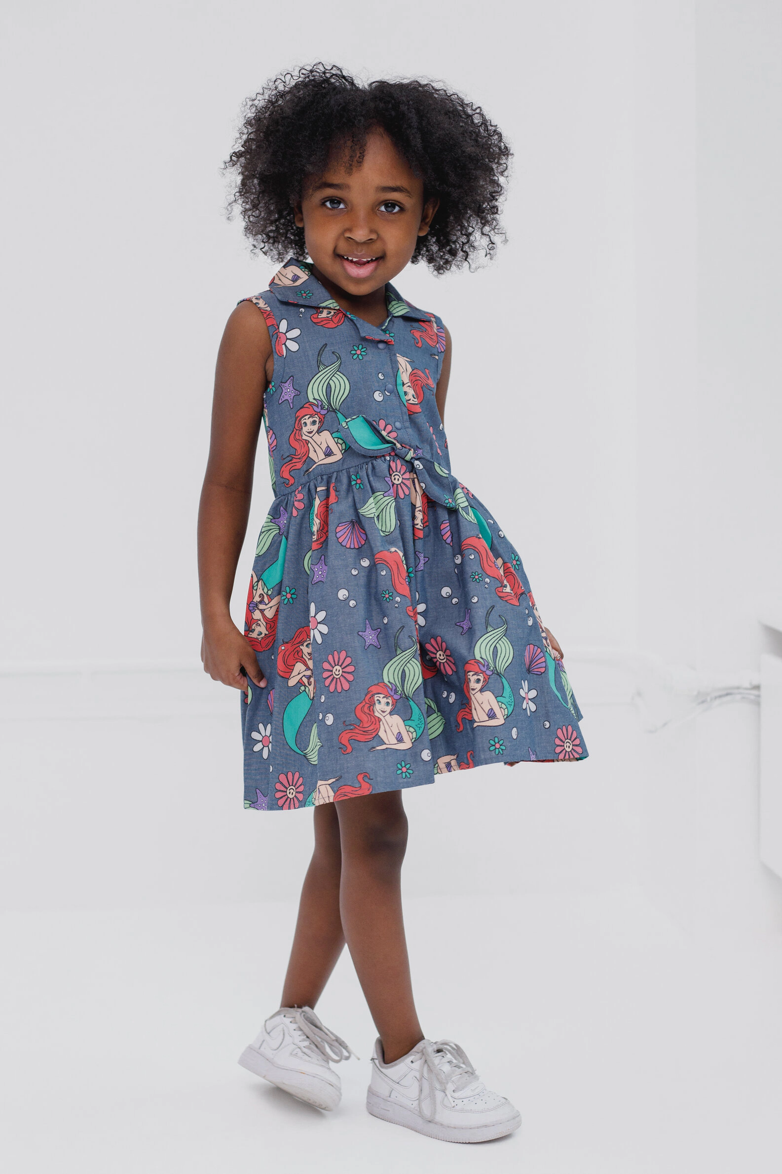 Disney Girls' Chambray Dress