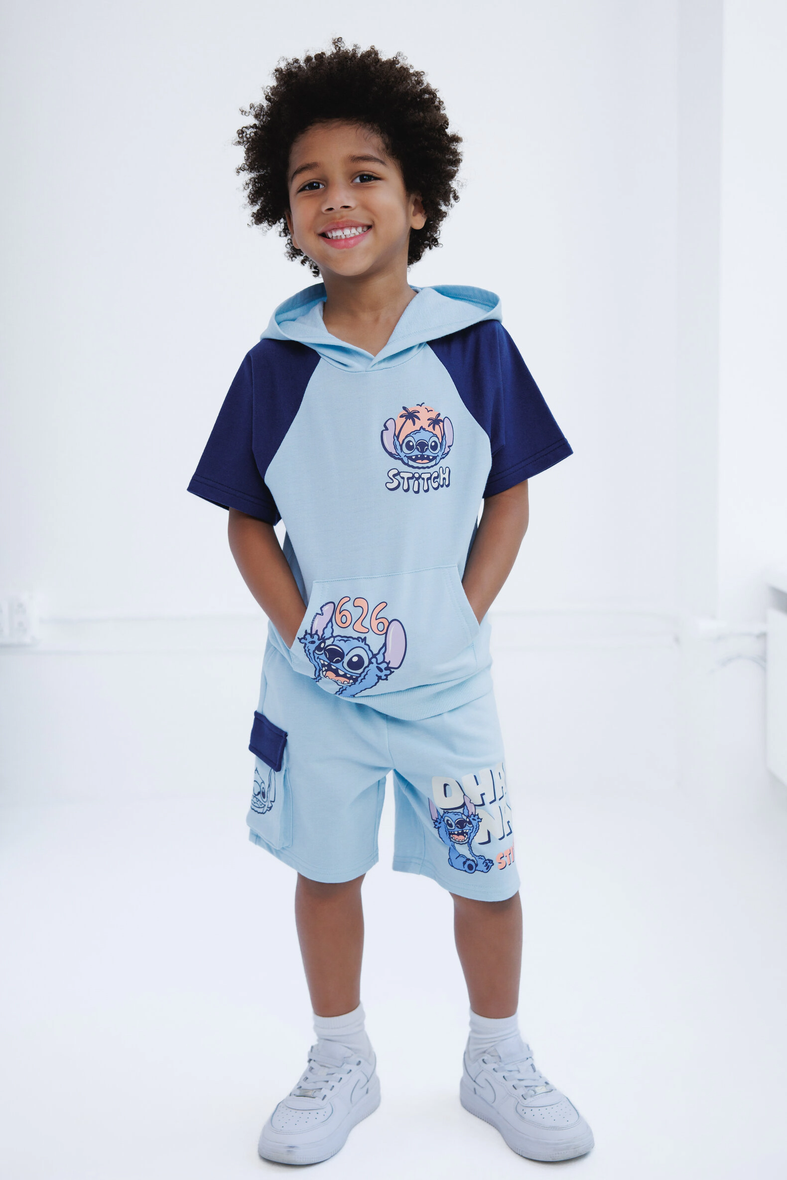 Disney Boys' 2-Piece Hooded Tee and Shorts Set