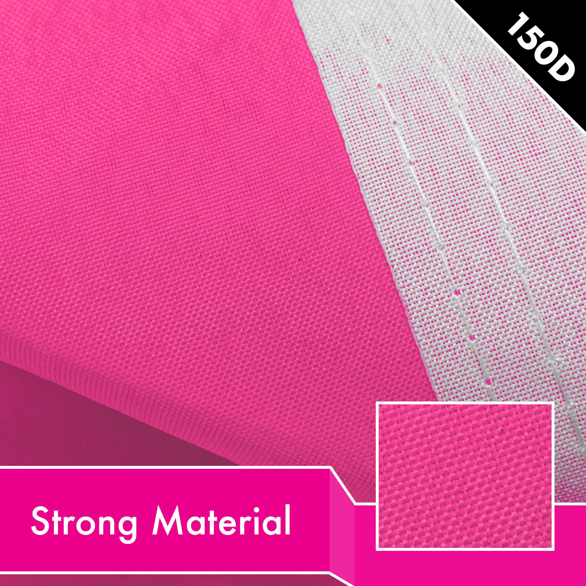 G128 Solid Magenta Flag 2.5x4 ft - LiteWeave Pro 150D Polyester, Brass Grommets, Heavy-Duty, Indoor/Outdoor