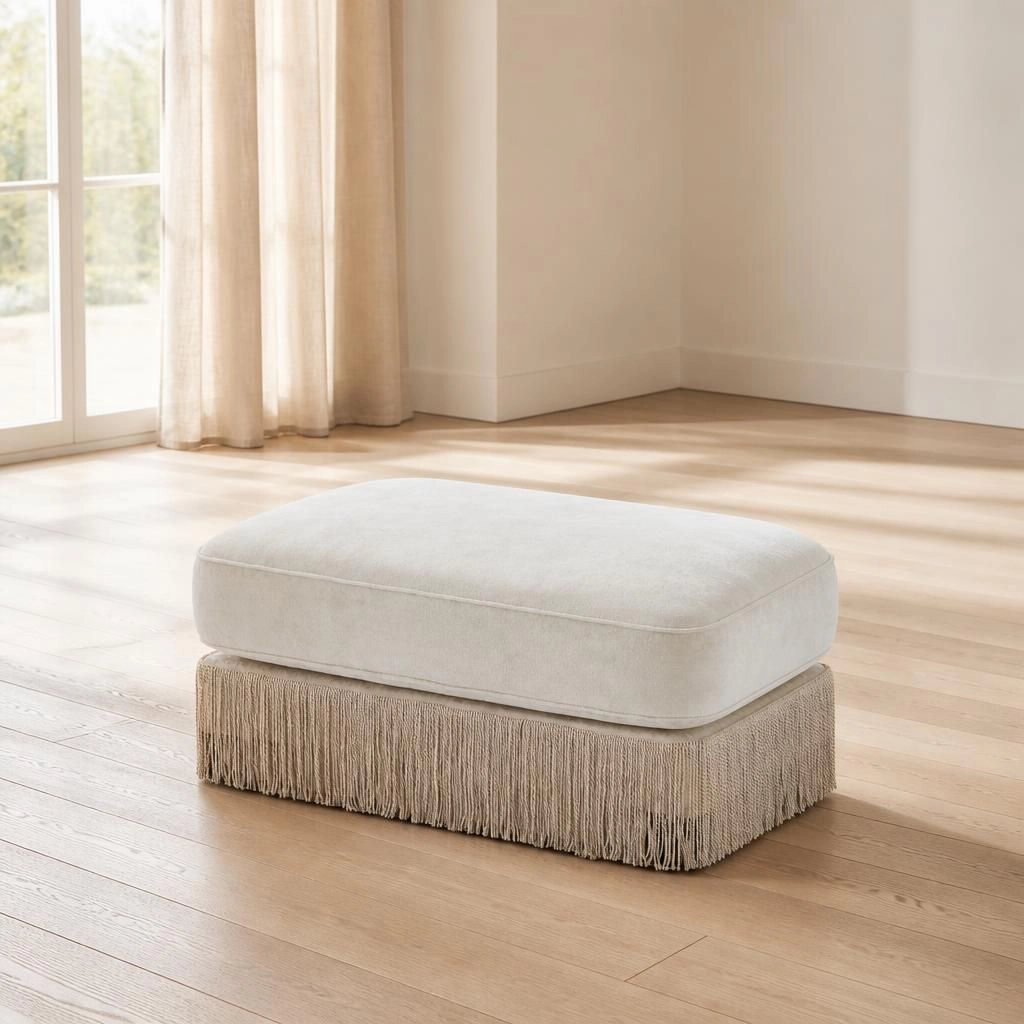 GOODSILO Soft Upholstered Velvet Ottoman Foot Stool