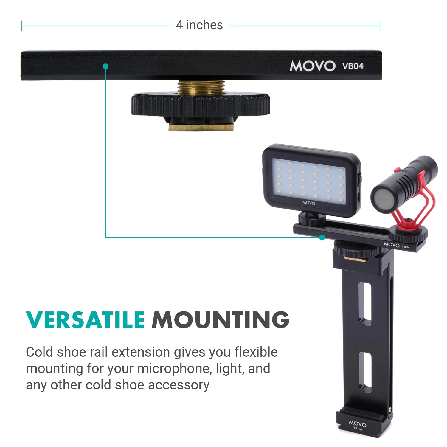 Movo Tablet Vlogging Kit for iPad with Mic Light Tabletop Tripod