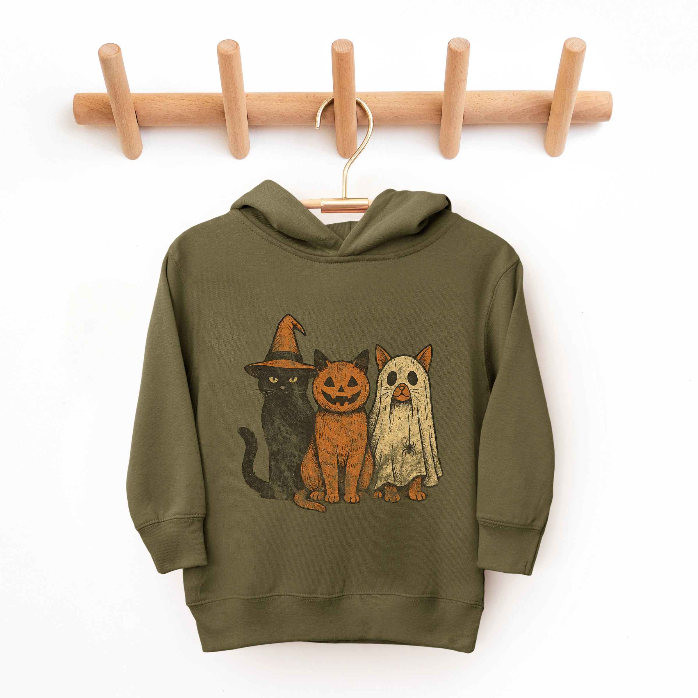 The Juniper Shop - Toddler Hoodie Halloween Cat Trio