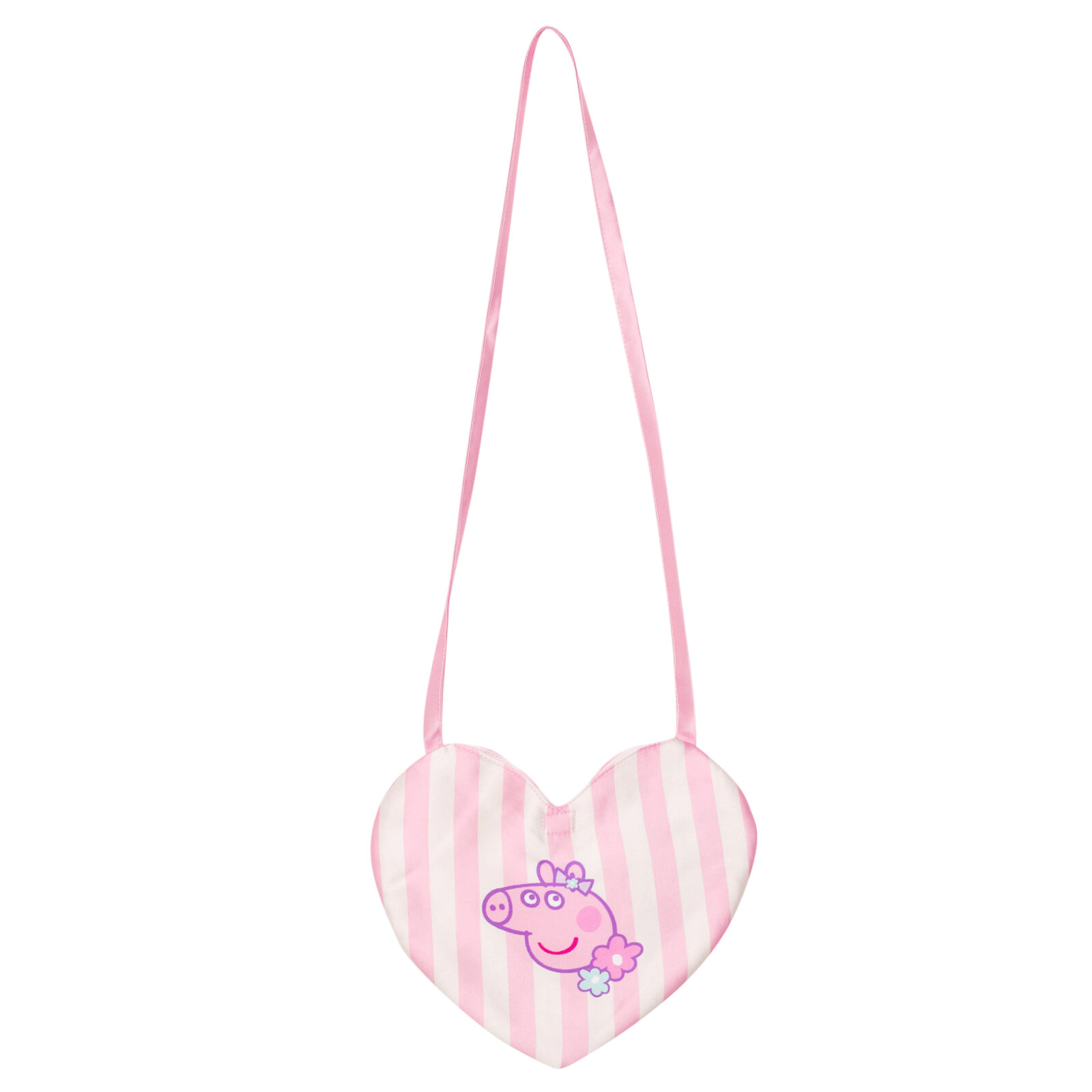 Peppa Pig Girls' T-Shirt and Satin Skirt Set with Bag