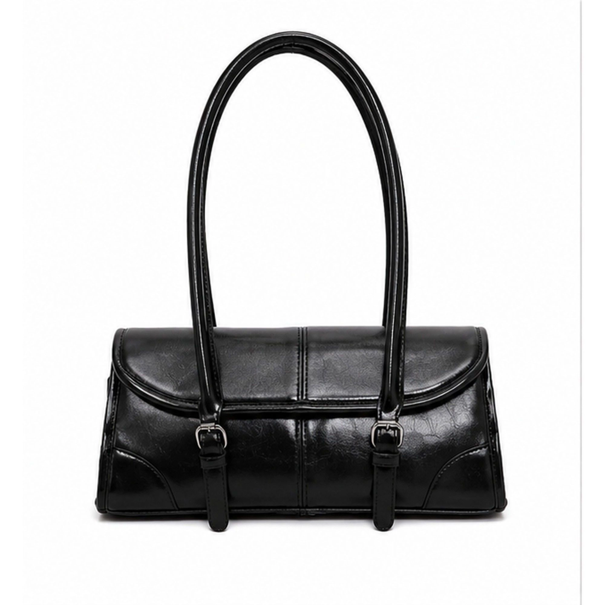 Alilang Women's Vintage Oil-Wax Finish East-West Shoulder Bag