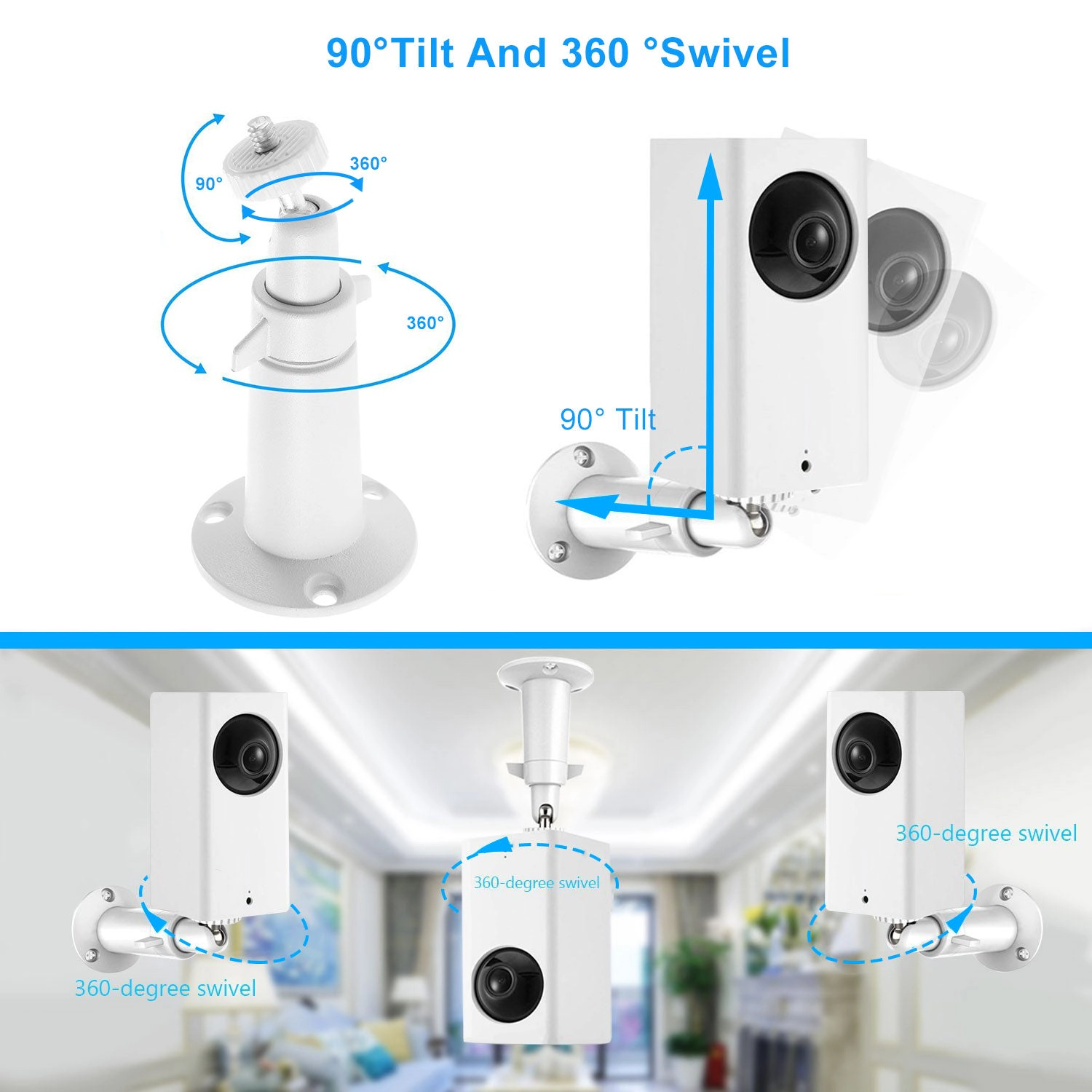 GBruno 3-Pack Adjustable Security Camera Wall Mount