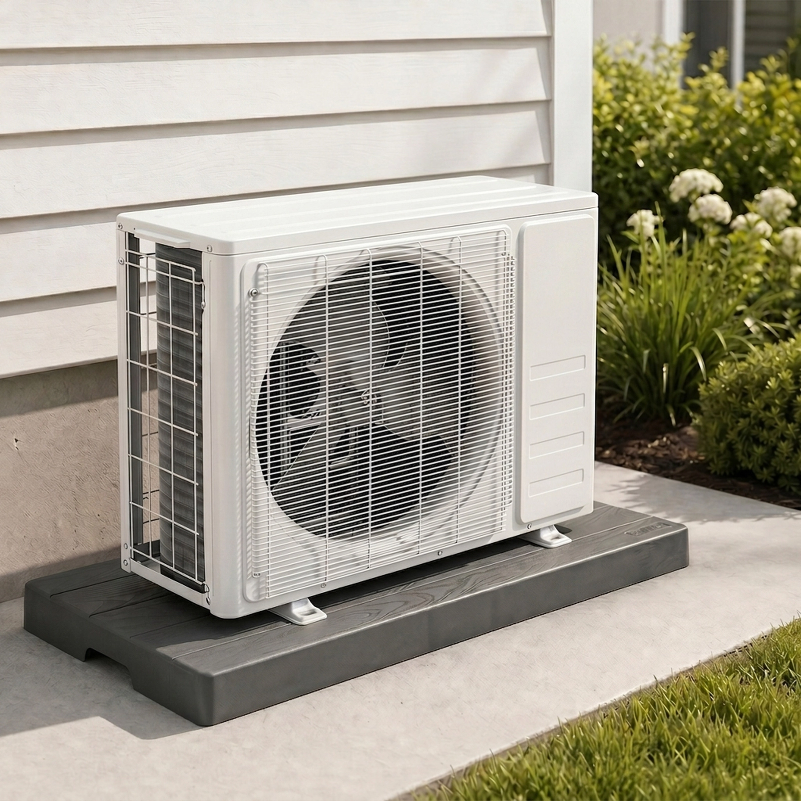 SUGIFT 38-in x 18-in x 3-in 1000-lb Capacity Gray Mini Split Condenser Pad for Ductless Heat Pump HVAC