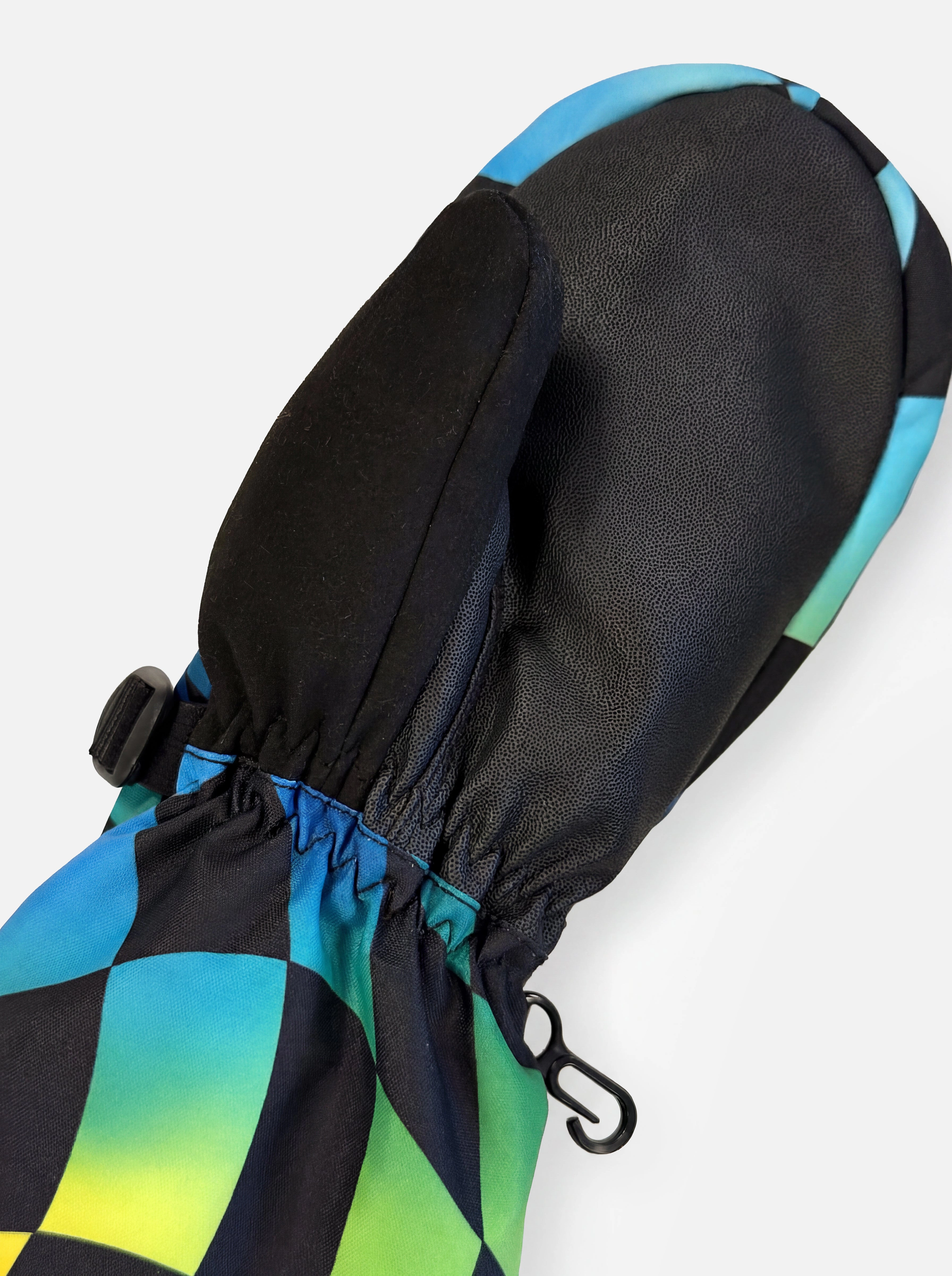 Deux par Boys Teknik Checkered Print Cordura-Reinforced Winter Mittens