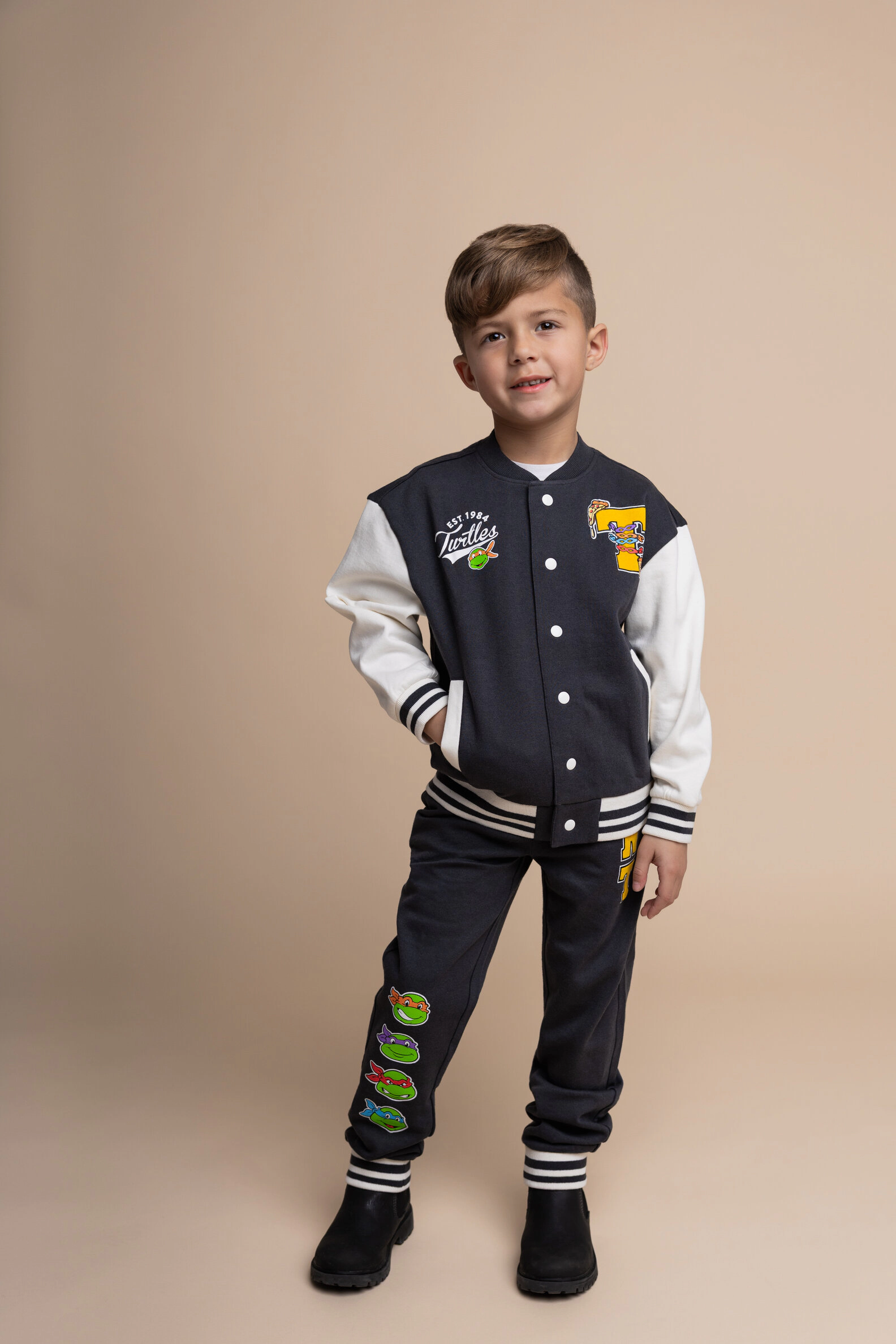 Teenage Mutant Ninja Turtles Boys' Fleece Varsity Jacket and Pants Set