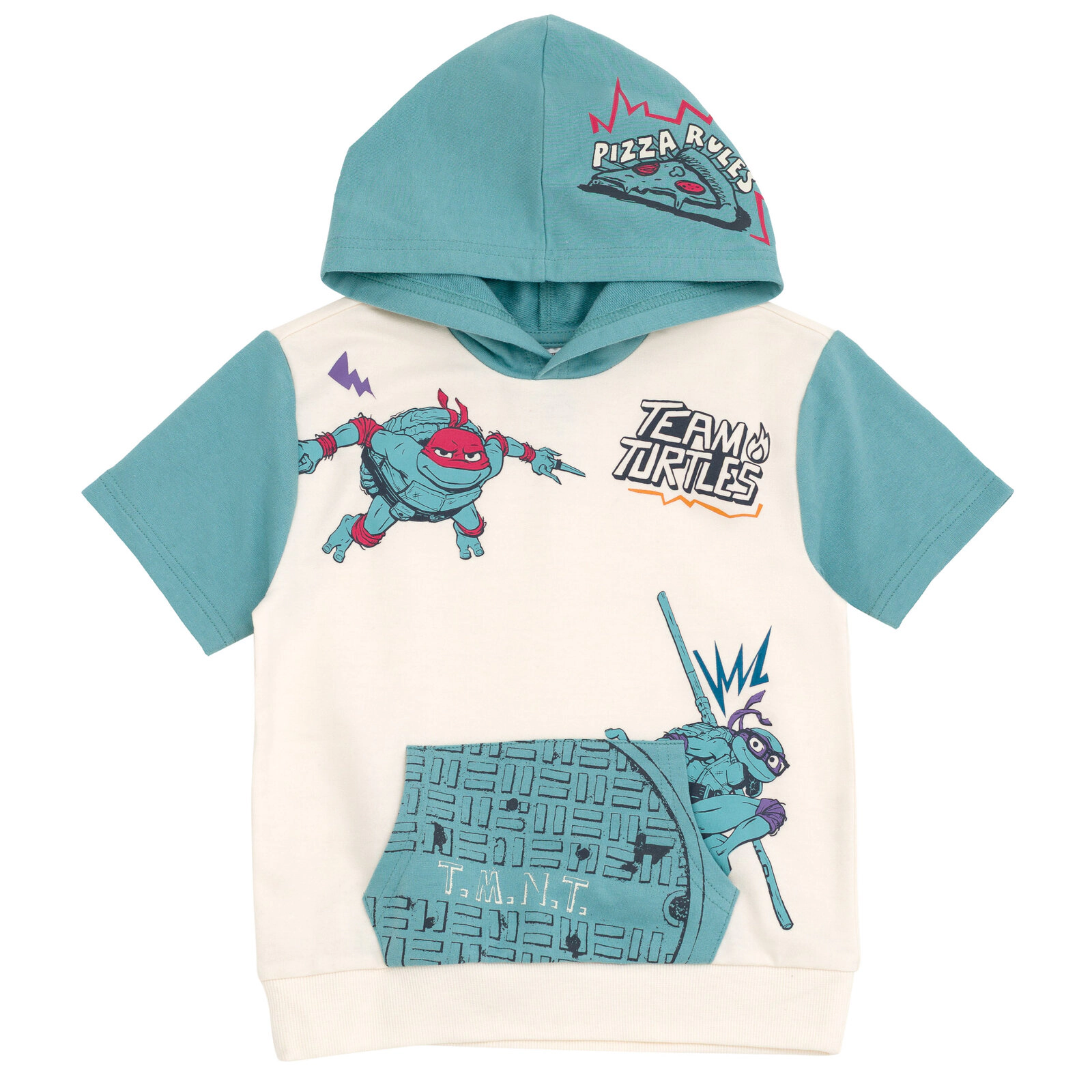 Teenage Mutant Ninja Turtles Boys' 2-Piece Hooded Tee and Shorts Set