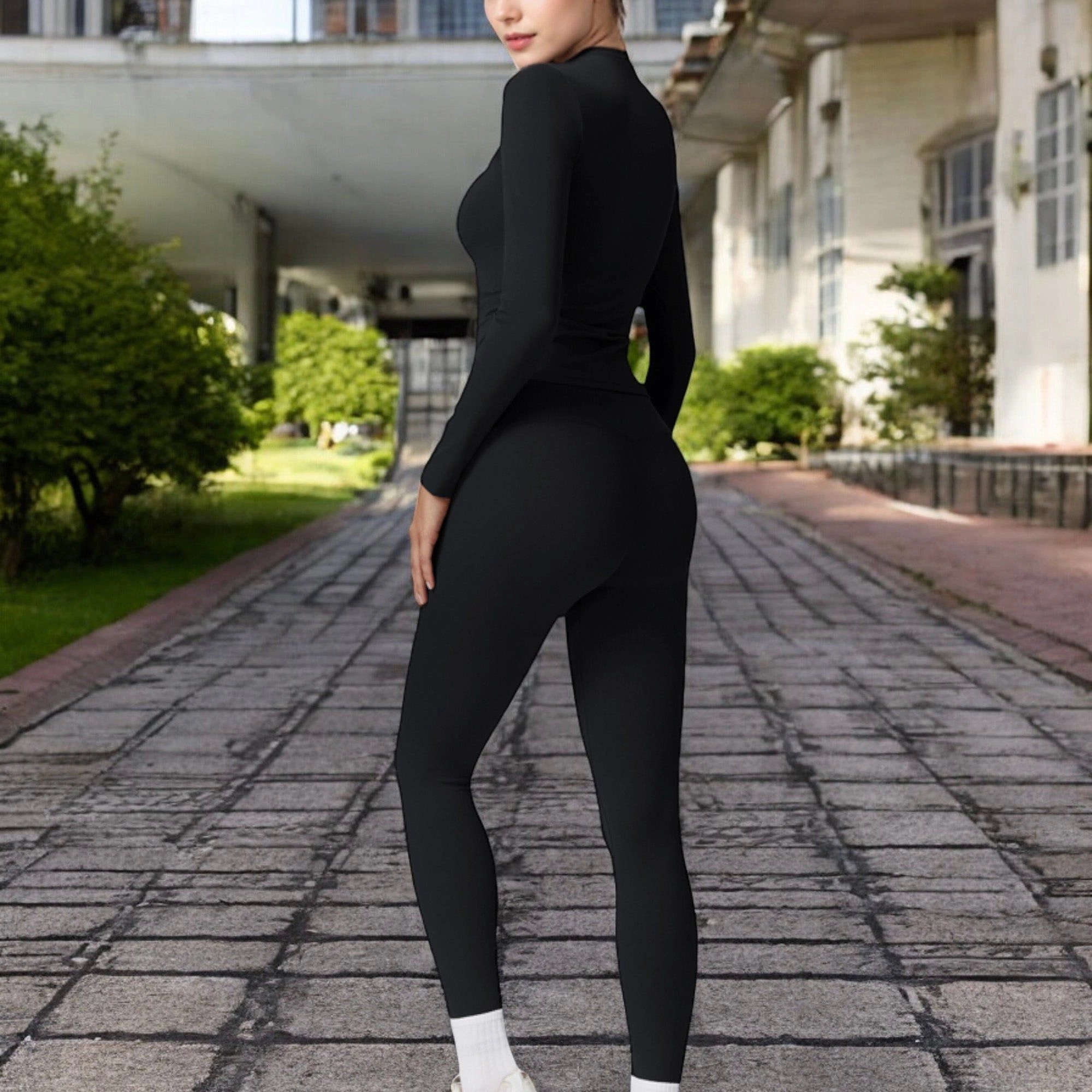 Anna-Kaci Women's Long Sleeve Seamless Compression Top for Workout and Activewear Everyday Wear