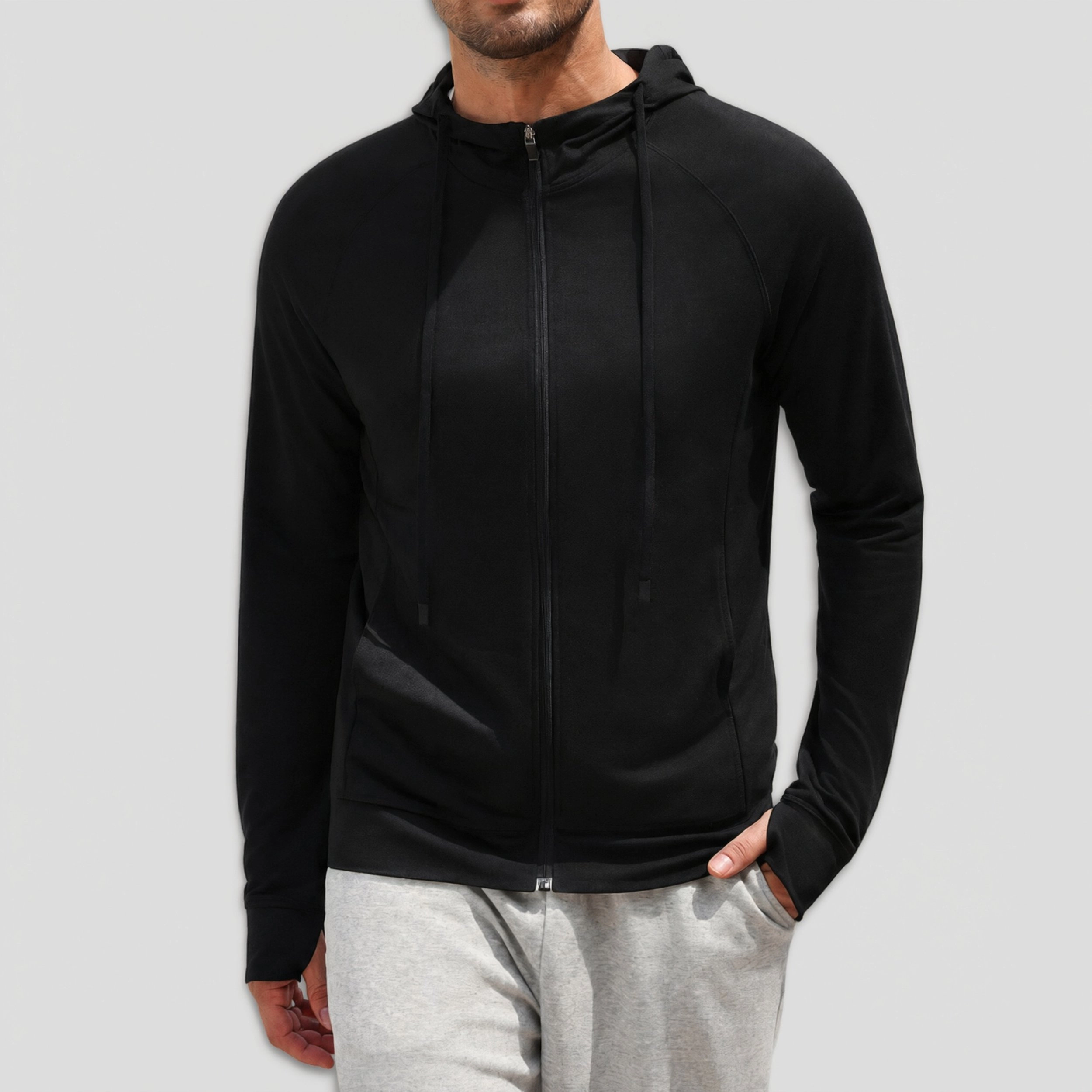 COOFANDY Men's Full Zip Fleece Hooded Sweatshirt Jacket