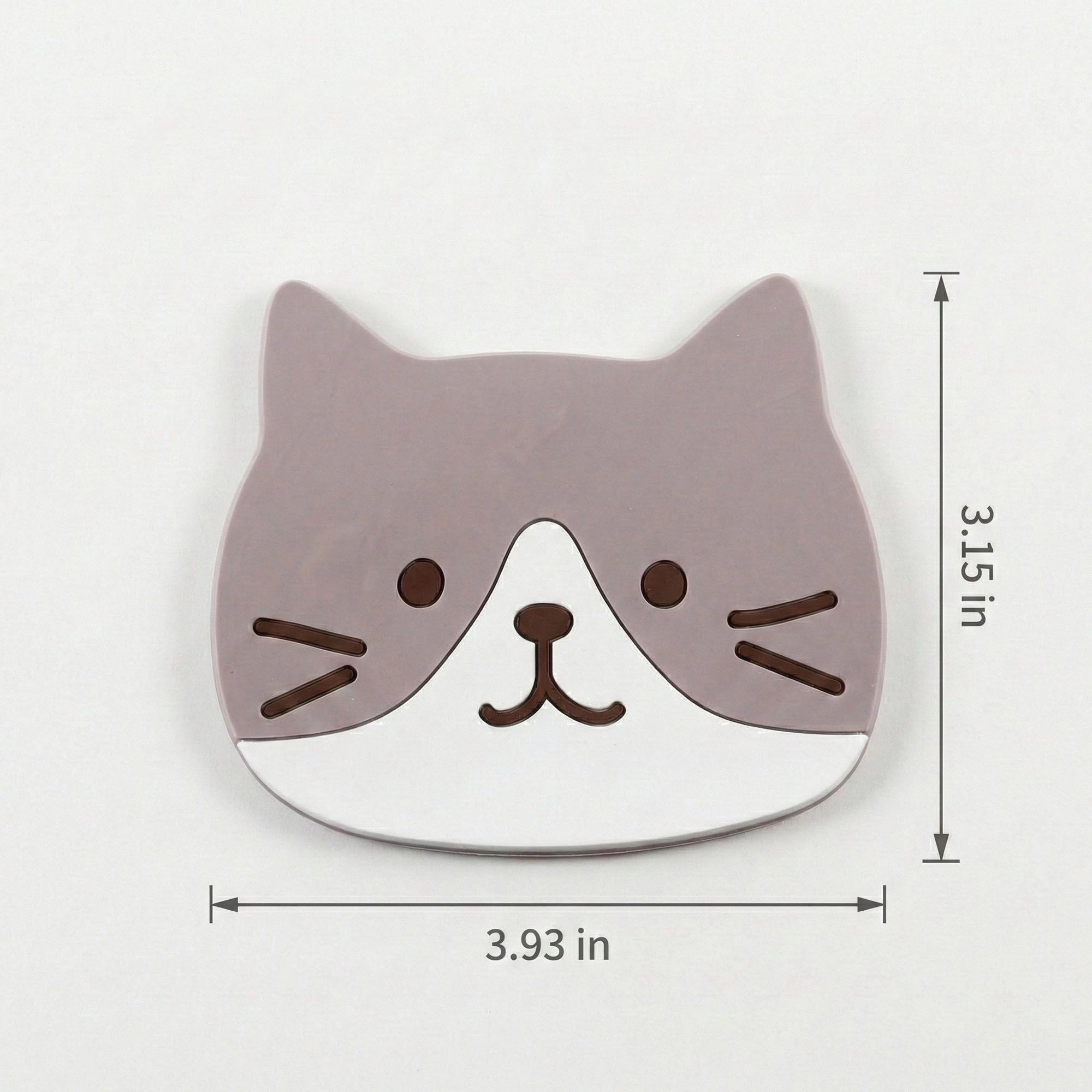 Alilang Unisex 4-PC Cat Face Coaster Cute Non Slip Drink Table Protector