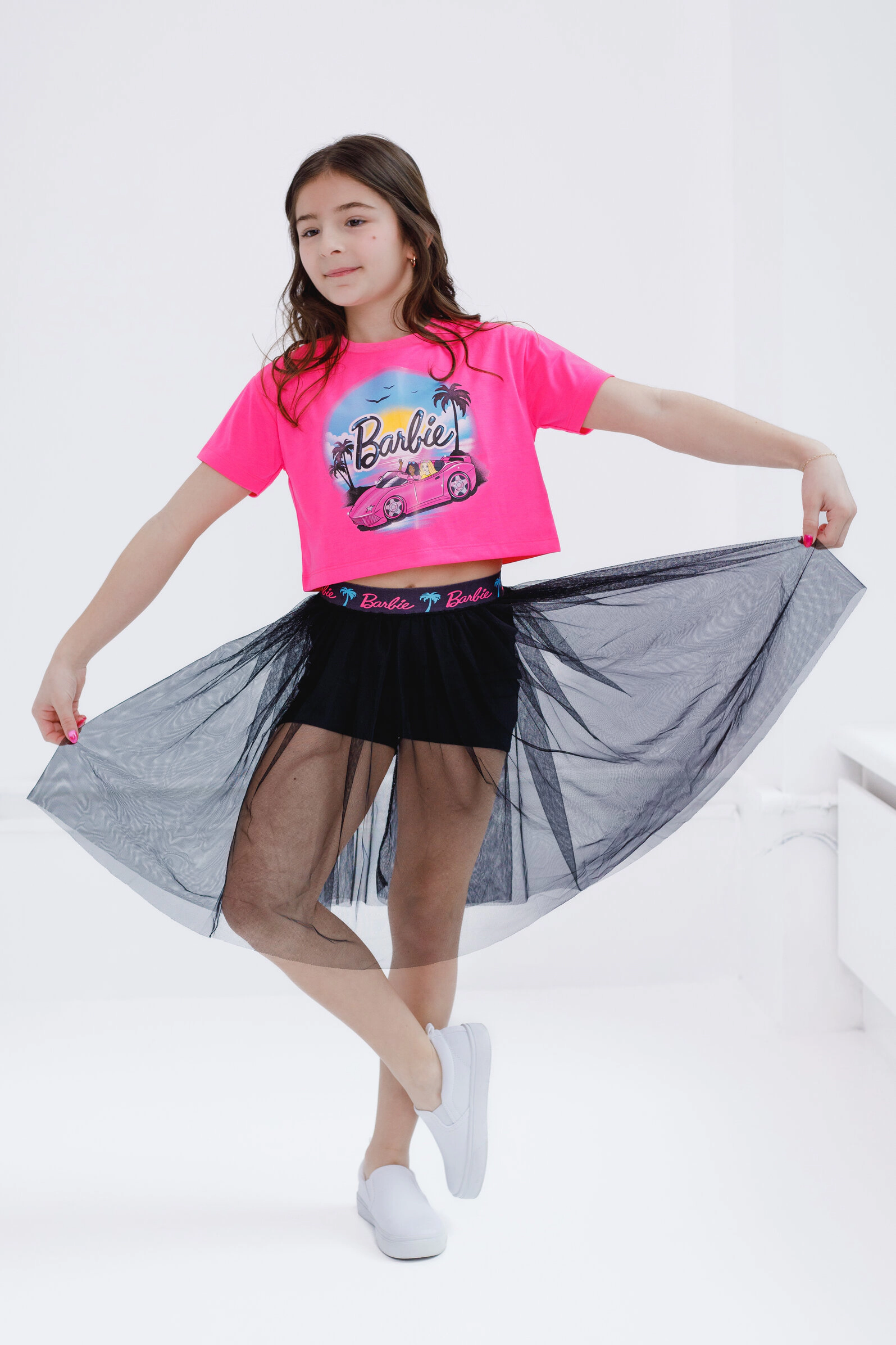 Barbie Girls' 2-Piece T-Shirt and Skort Set