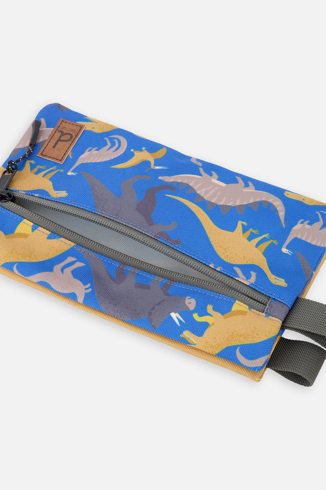Deux par Deux Boys Dinosaur Print Double-Compartment Pencil Case