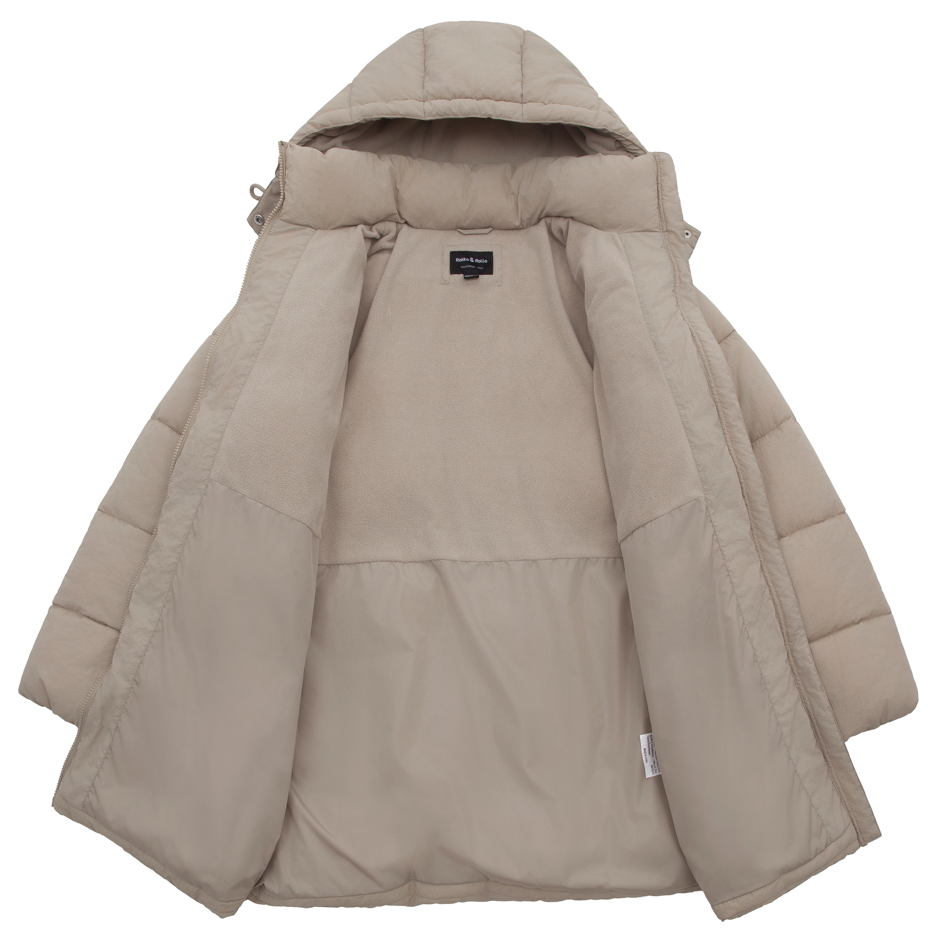 Rokka&Rolla Womens  Mid-Length Cinched Waist Puffer Jacket