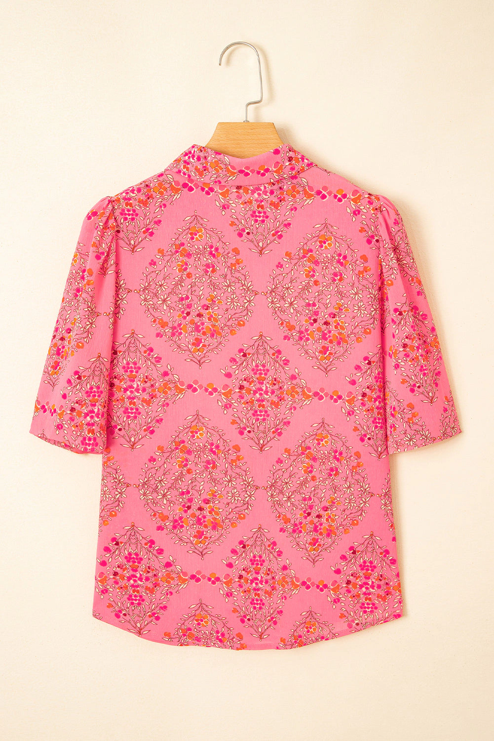 Threaded Pear Women's Josephine Floral Wide Short Sleeve Loose Top