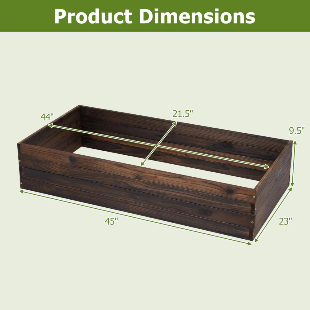 Hivvago Elevated Wooden Garden Planter Box Bed Kit