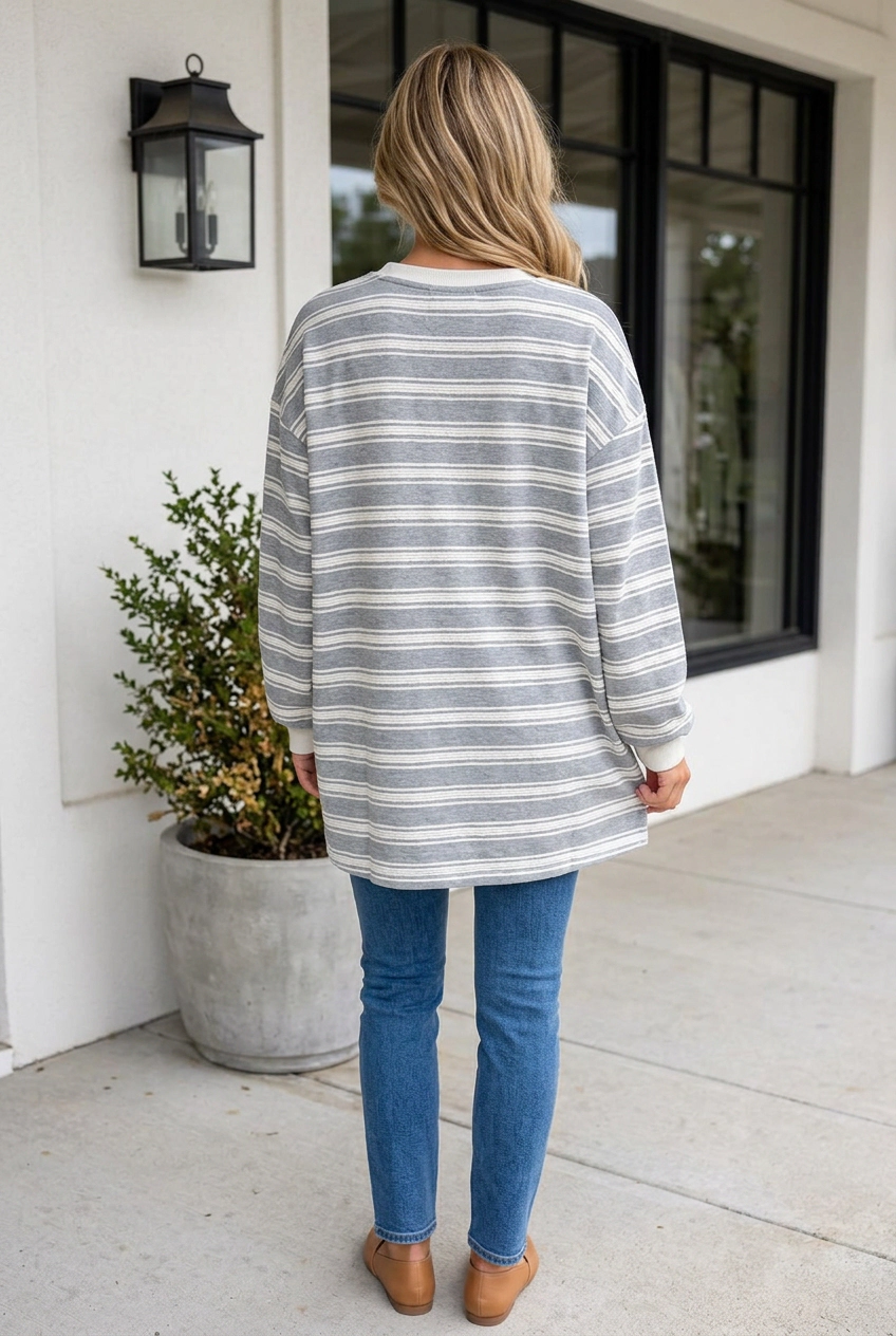 Threaded Pear Women's Elise Sleeve Tunic Top Long