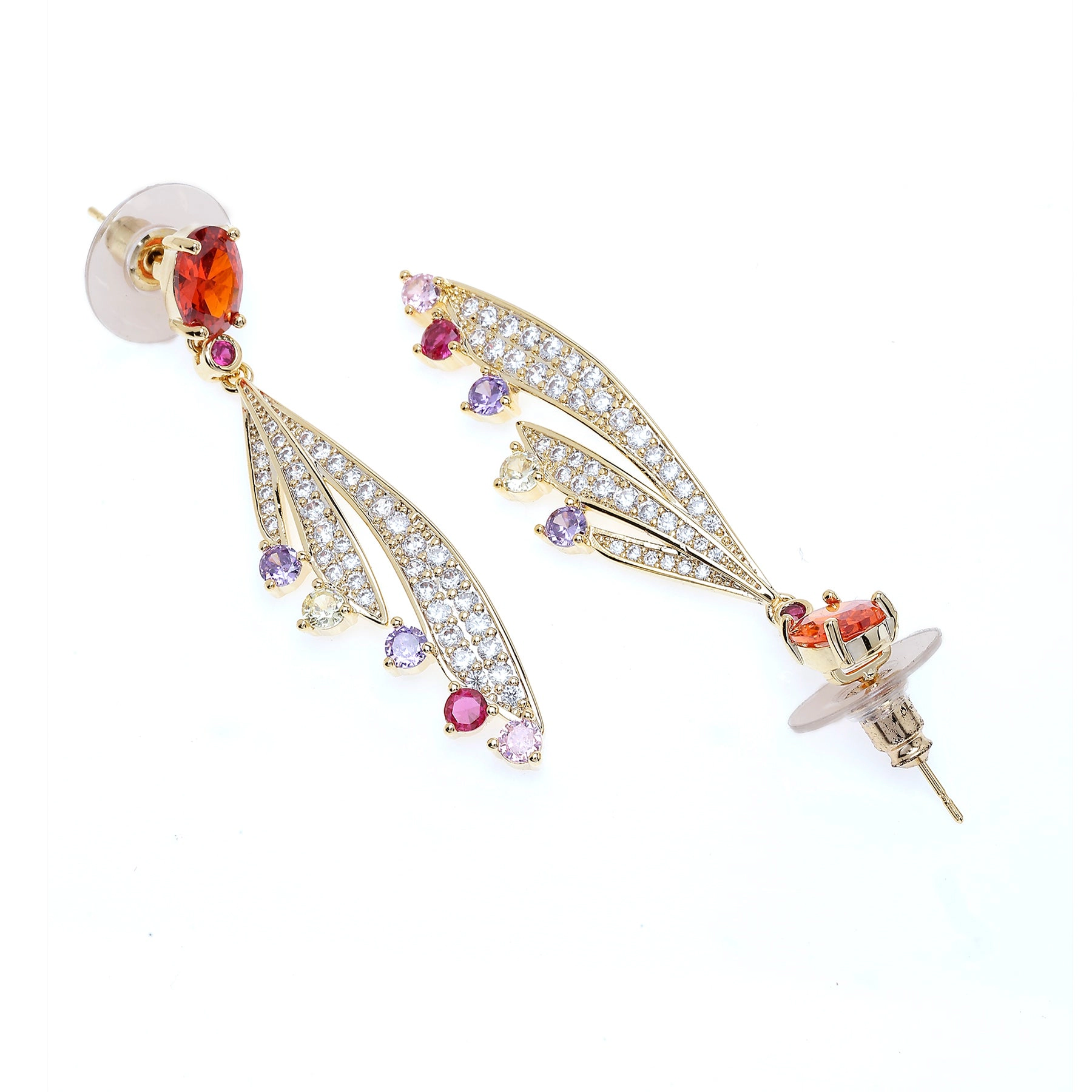 AGP PARIS Womens Feather drop Earrings