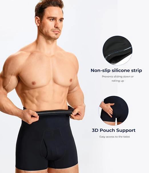 Nebility Mens High Waisted Shaping Shorts