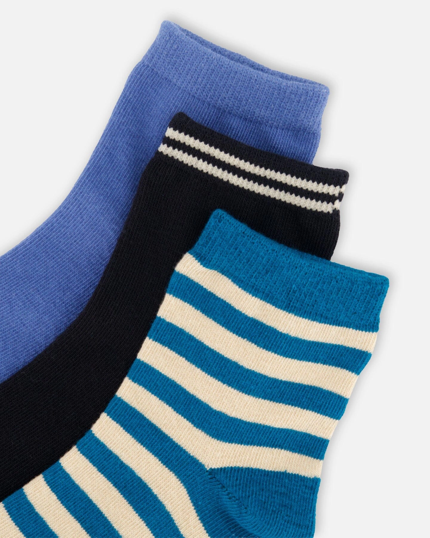 Deux par Deux Boys Socks (3 Pairs) Set Striped