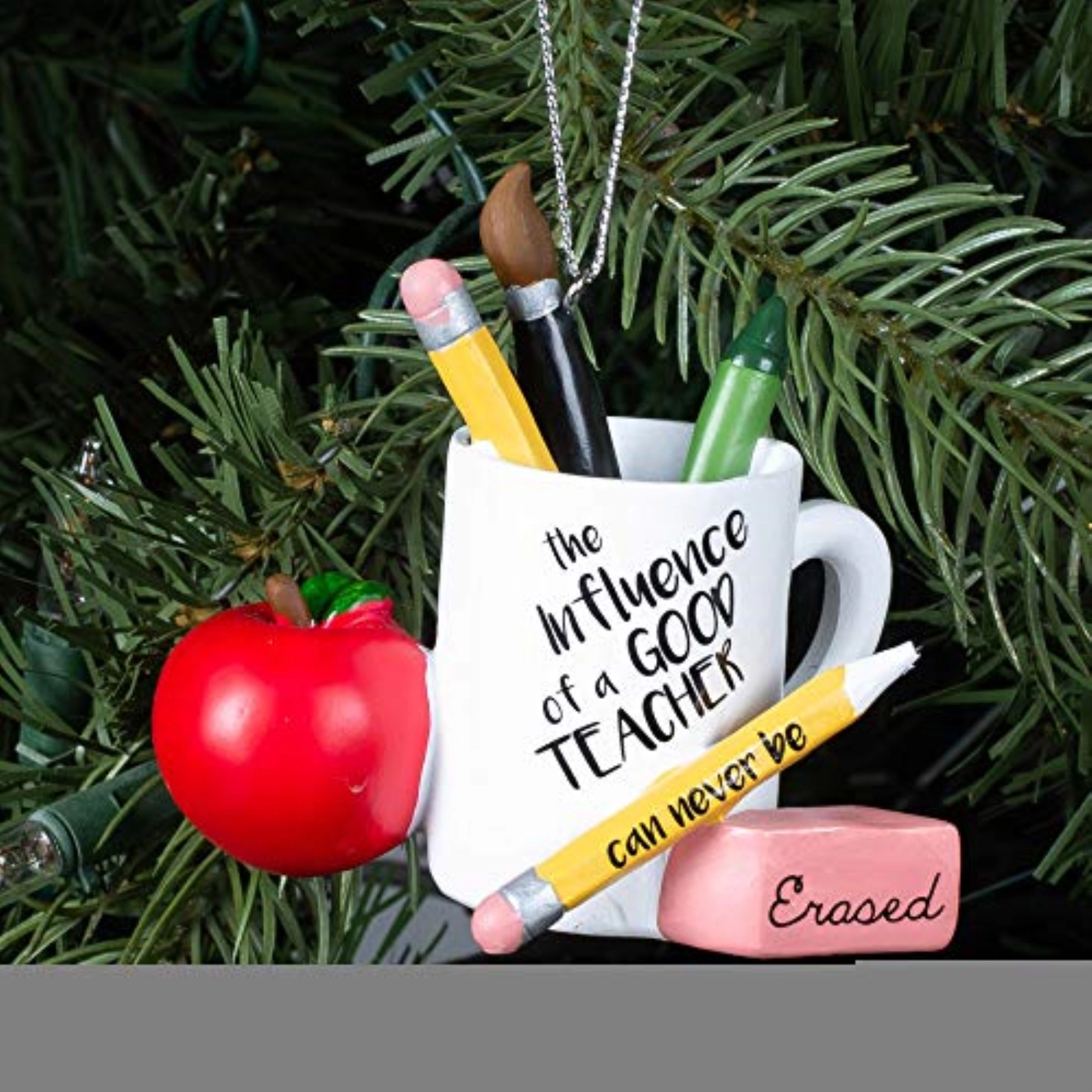 Ganz The Influence of a Good Teacher Novelty Resin Christmas Tree Ornament 3.5 inch